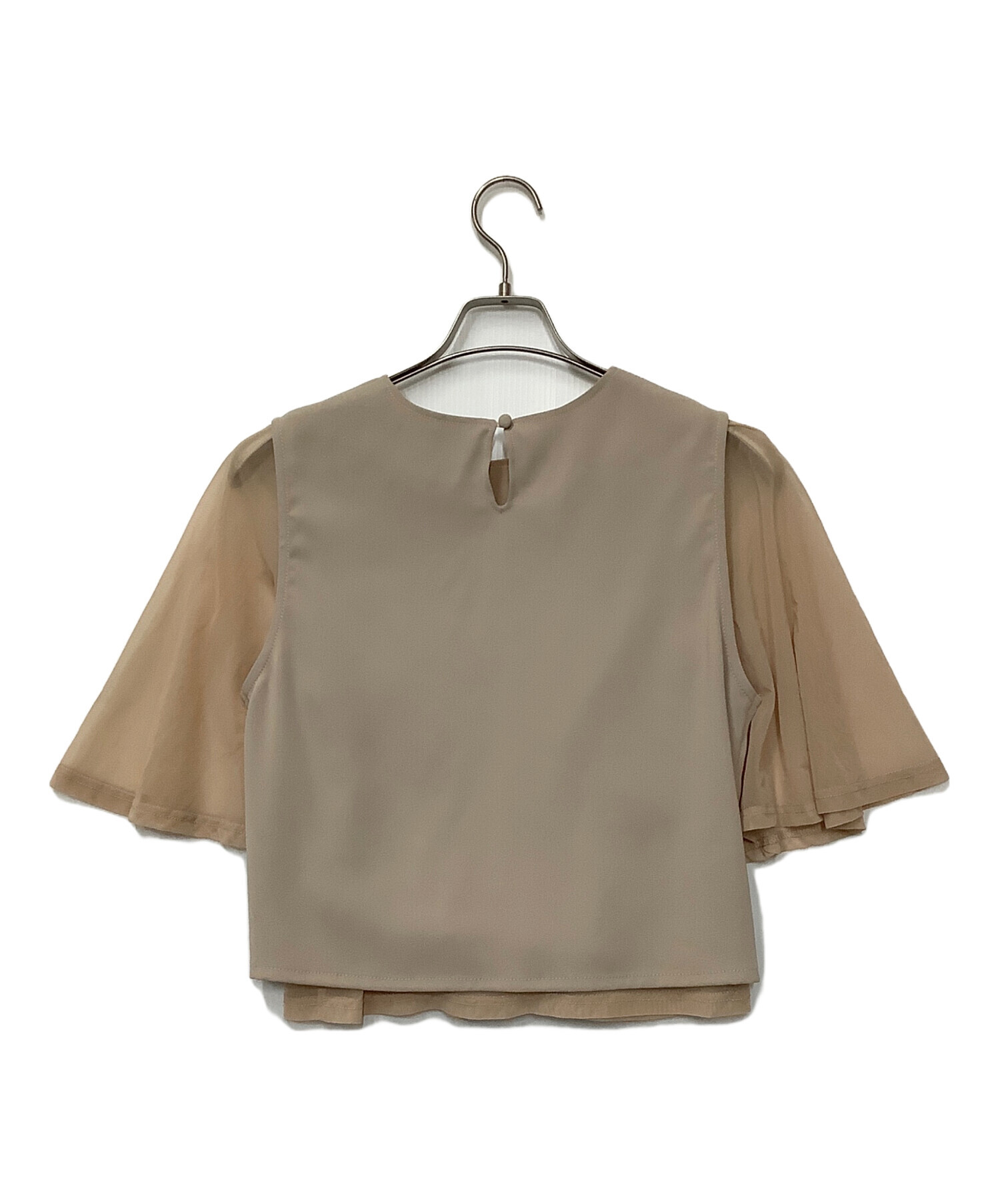 【新品】Ameri vintage/ブラウス　ベージュ アメリヴィンテージ Ameri VINTAGE 20AW BIB LACE LAYERED BLOUSE