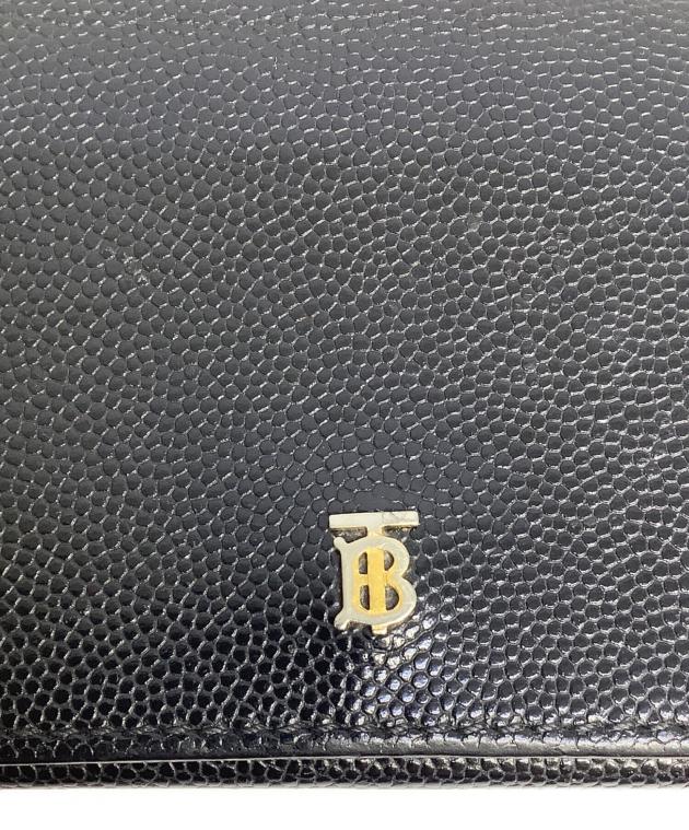 中古・古着通販】BURBERRY (バーバリー) 3つ折り財布 ブラック
