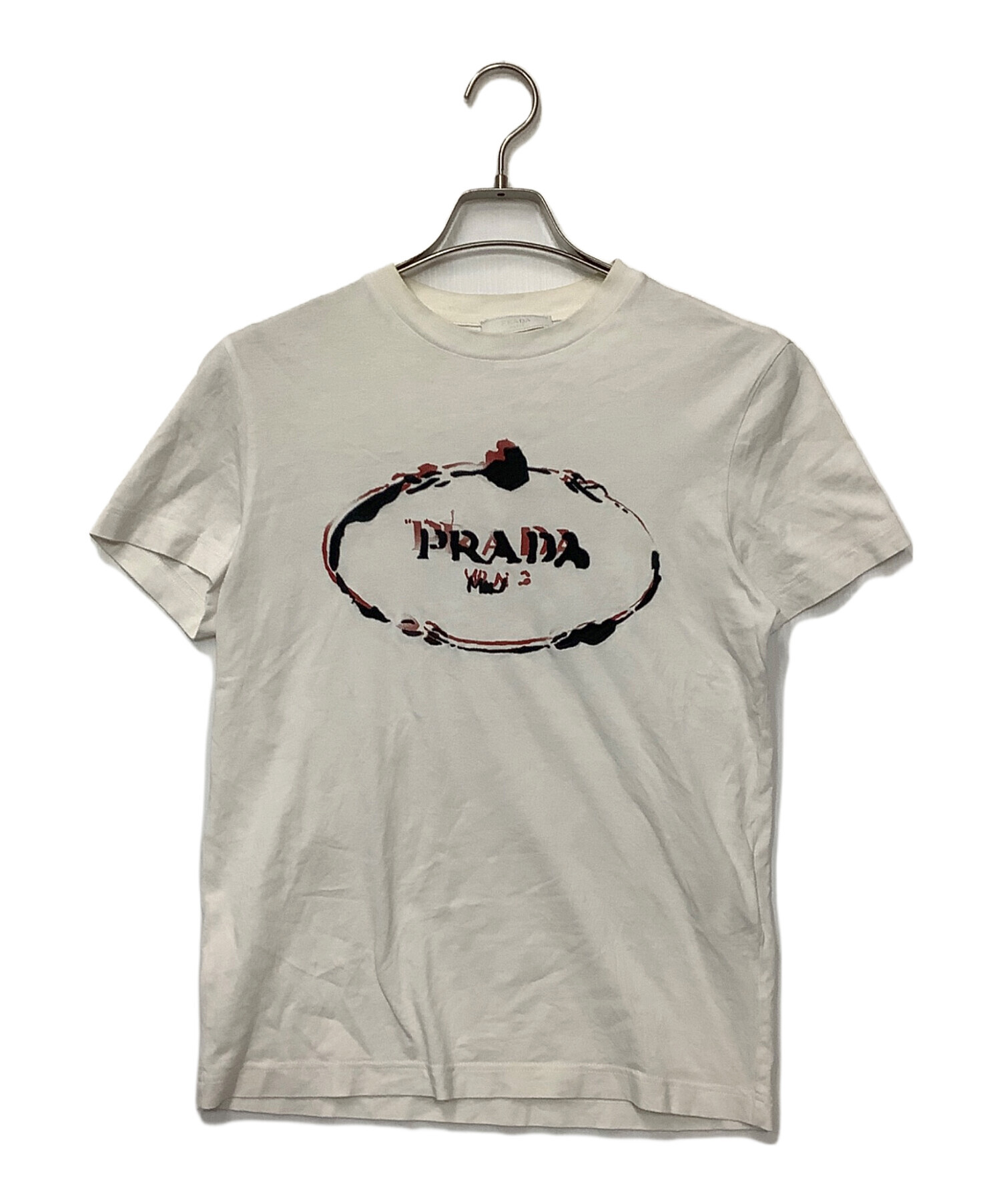 中古 プラダ PRADA 半袖シャツ ブラウス 36ホワイト 白 レディース 中古・古着通販】PRADA (プラダ) 半袖カットソー ホワイト サイズ:XS