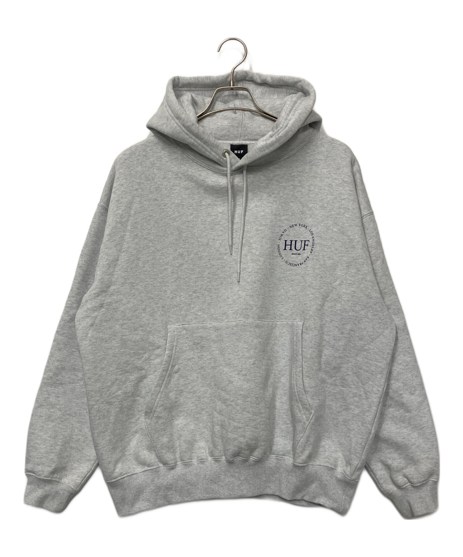 HUF×FR2 グレー パーカー 中古・古着通販】HUF (ハフ) プルオーバーパーカー グレー サイズ:M