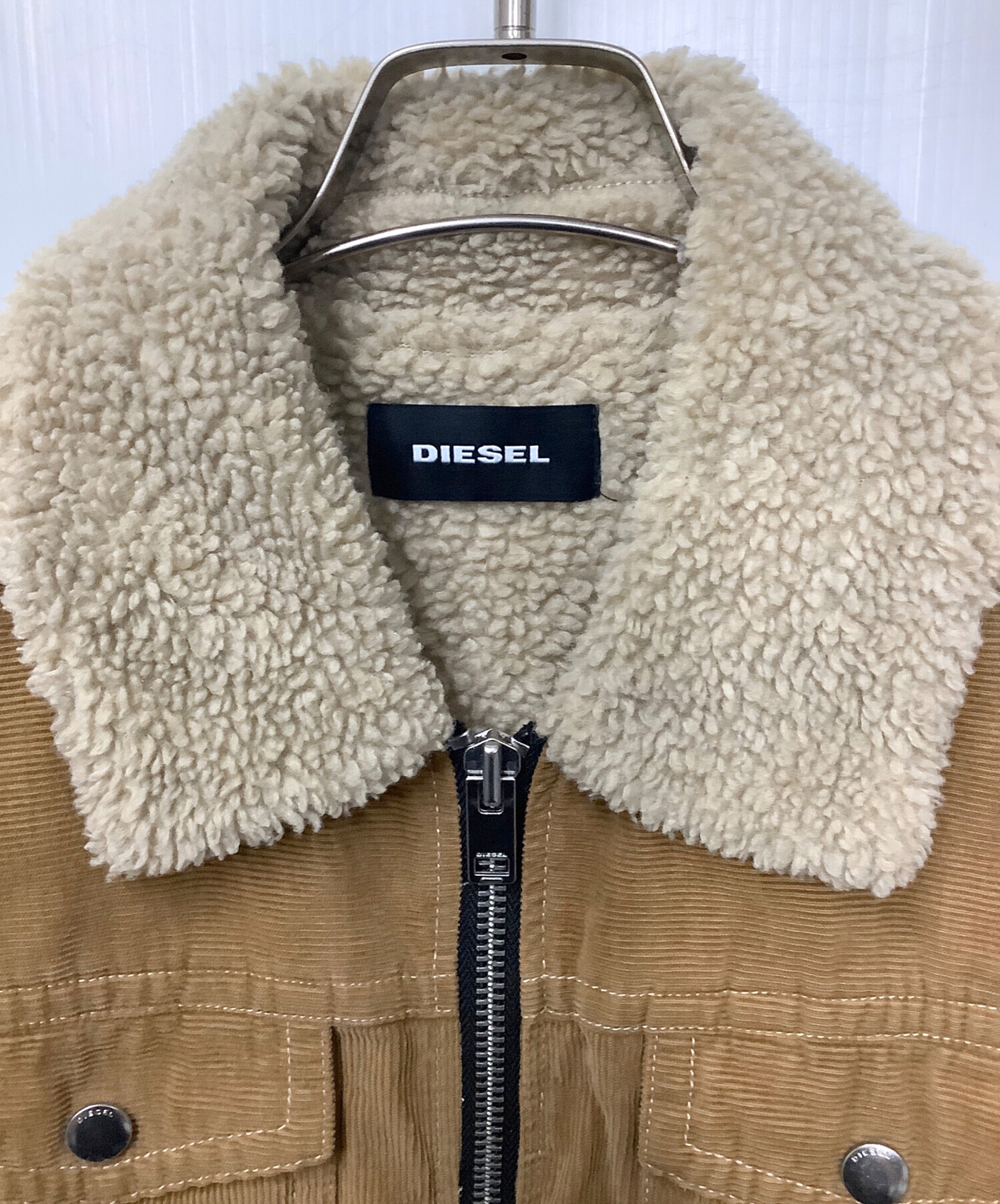 中古・古着通販】DIESEL (ディーゼル) ムートンジャケット ブラウン