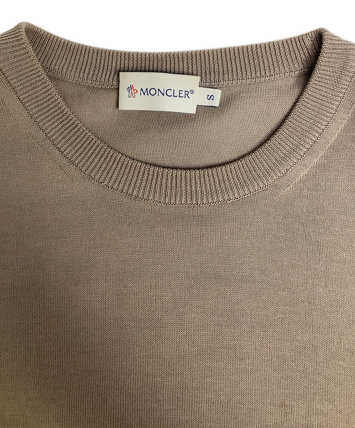 中古・古着通販】MONCLER (モンクレール) 薄手ニット ベージュ サイズ
