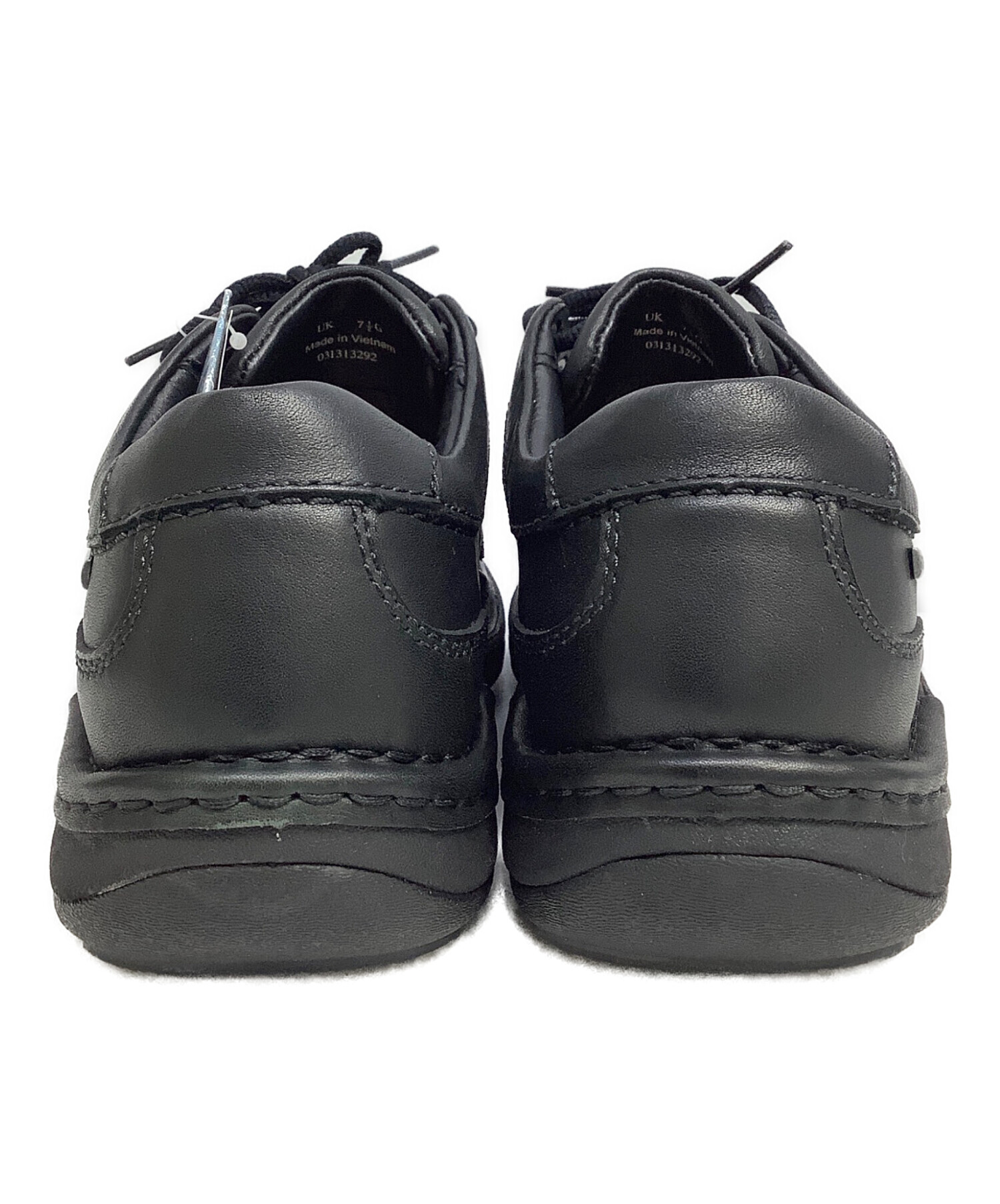 中古・古着通販】CLARKS (クラークス) レザースニーカー ブラック