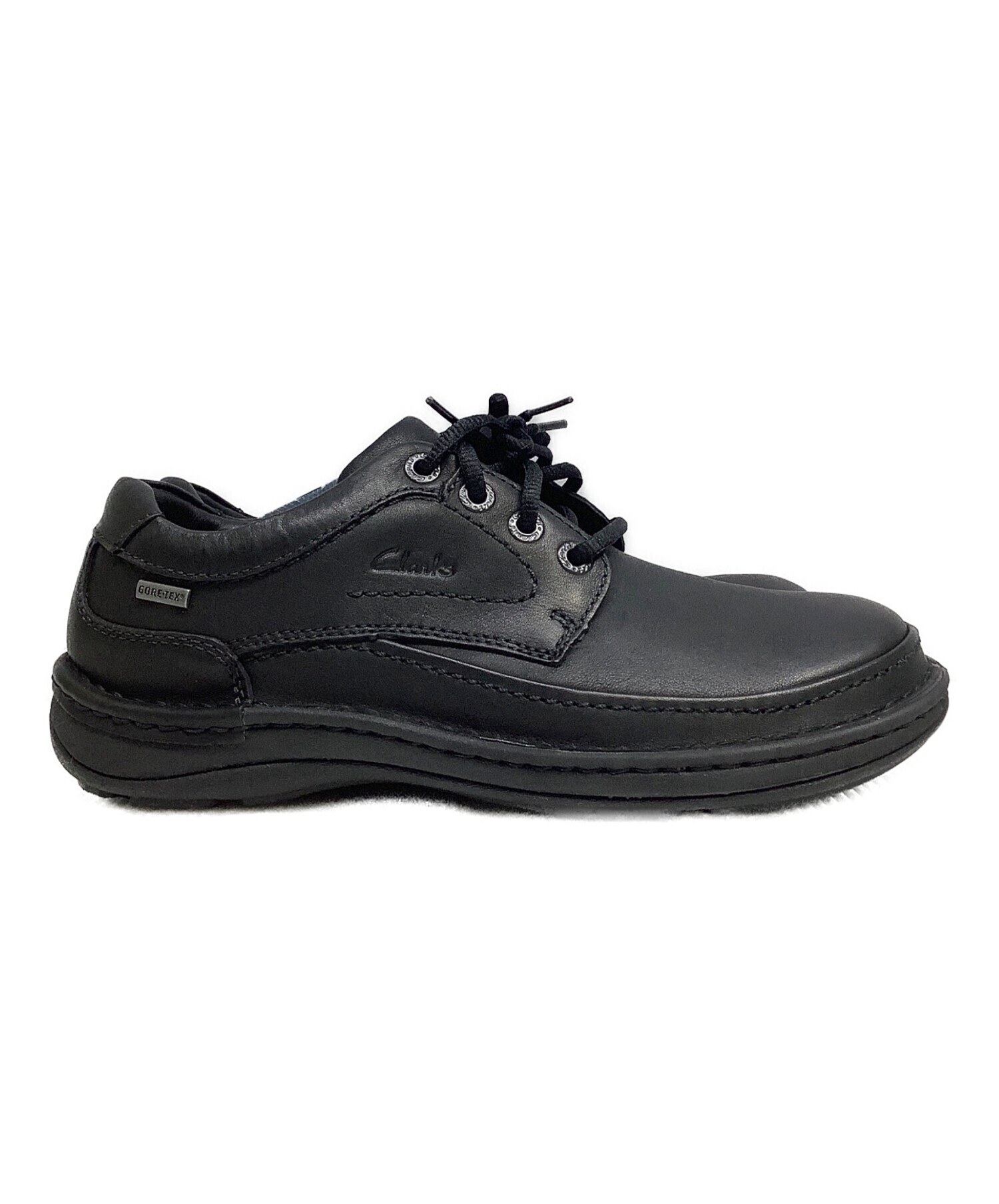 中古・古着通販】CLARKS (クラークス) レザースニーカー ブラック 