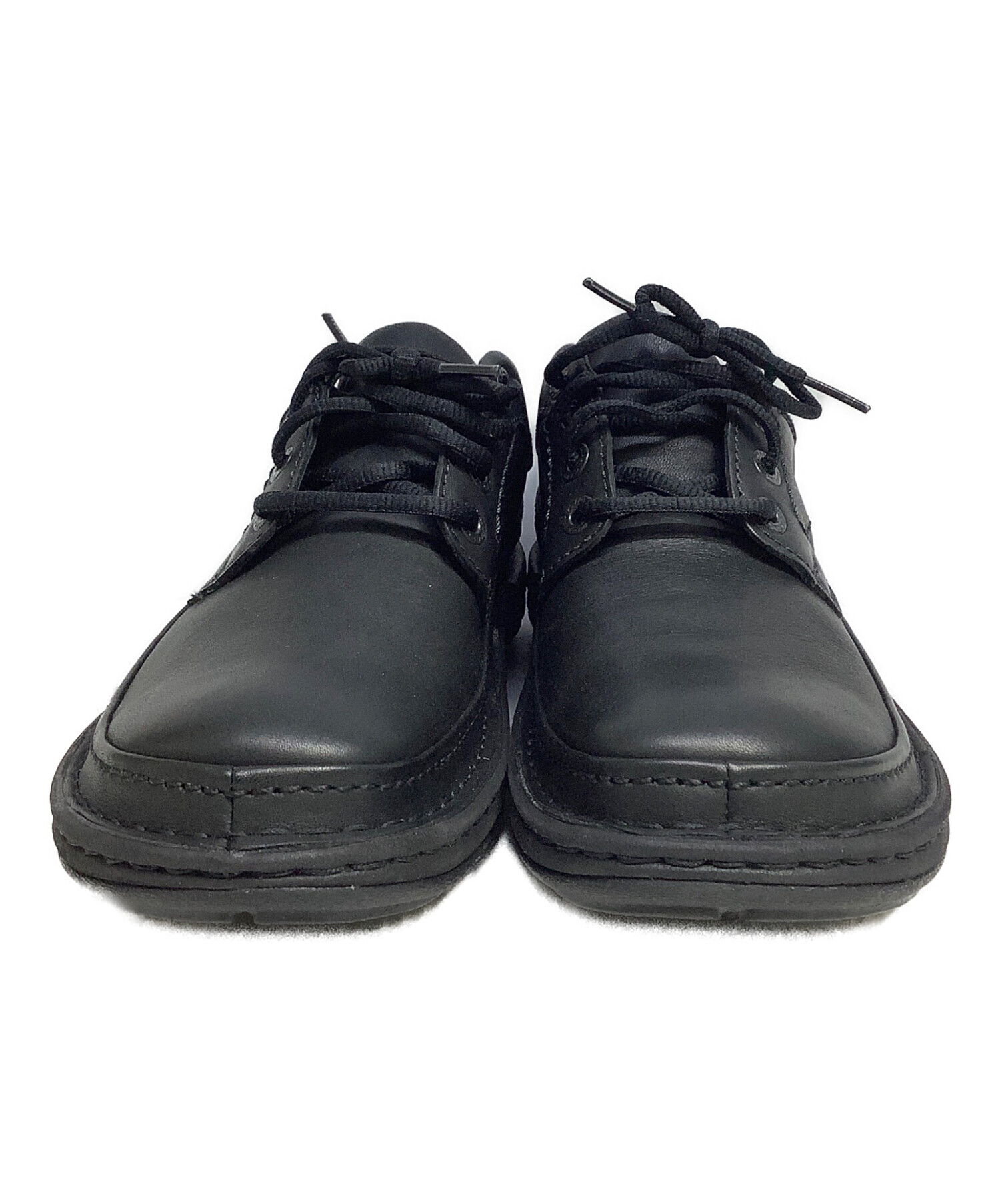 中古・古着通販】CLARKS (クラークス) レザースニーカー ブラック