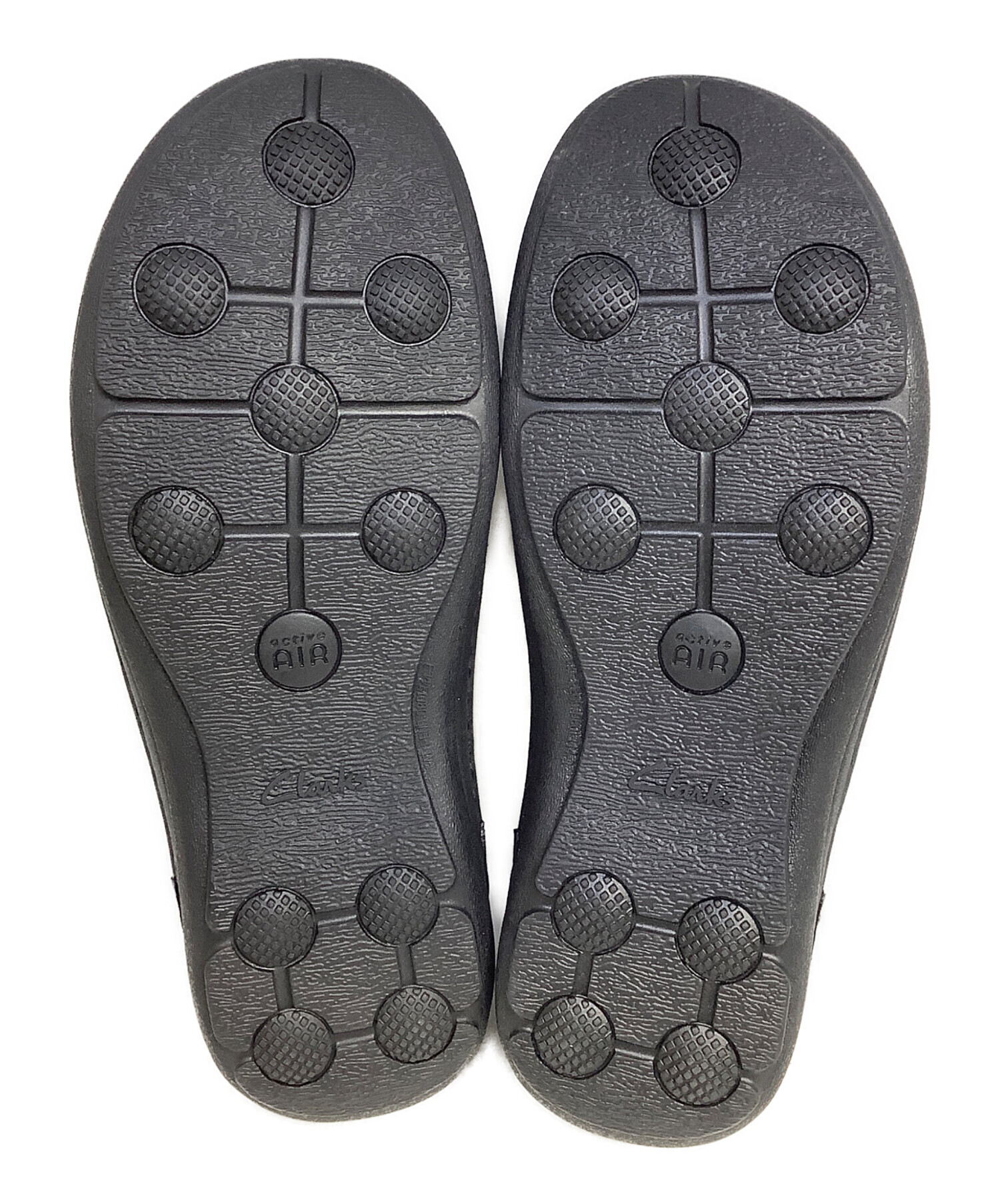 中古・古着通販】CLARKS (クラークス) レザースニーカー ブラック