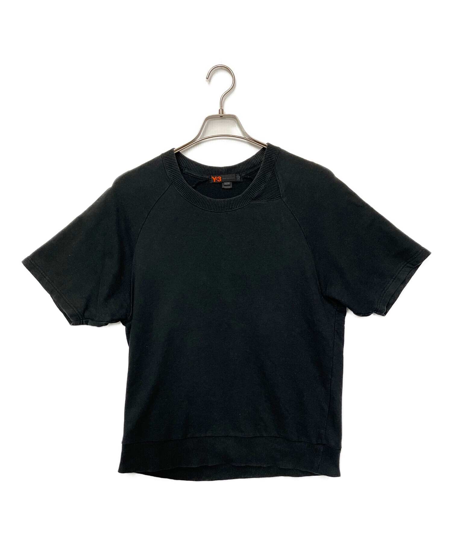 yohji yamamoto■ヨウジヤマモト カットソー トップス 半袖 黒 中古・古着通販】YOHJI YAMAMOTO (ヨウジヤマモト) 半袖カットソー