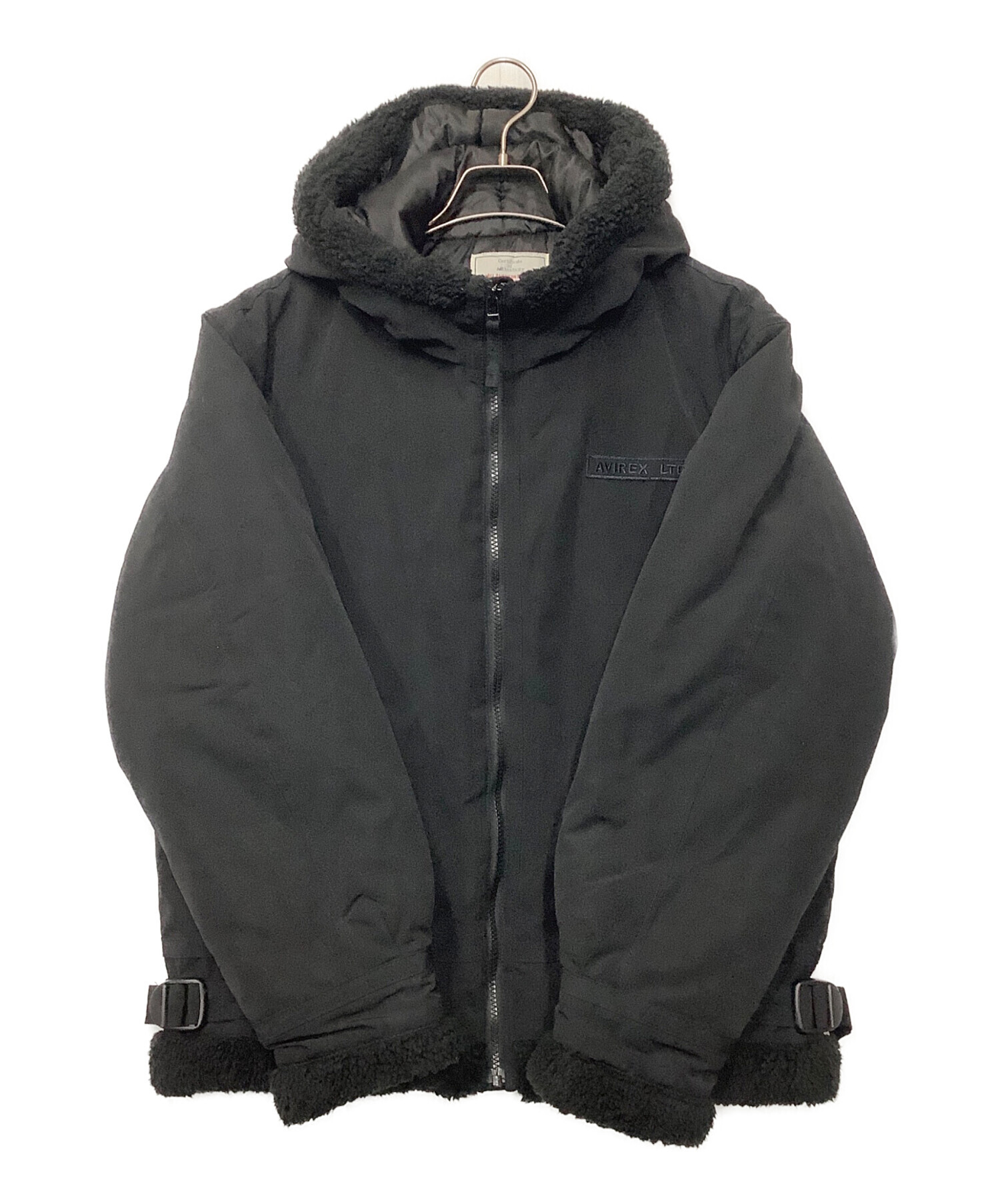 中古・古着通販】AVIREX (アヴィレックス) B-3 HOODIE ブラック サイズ 