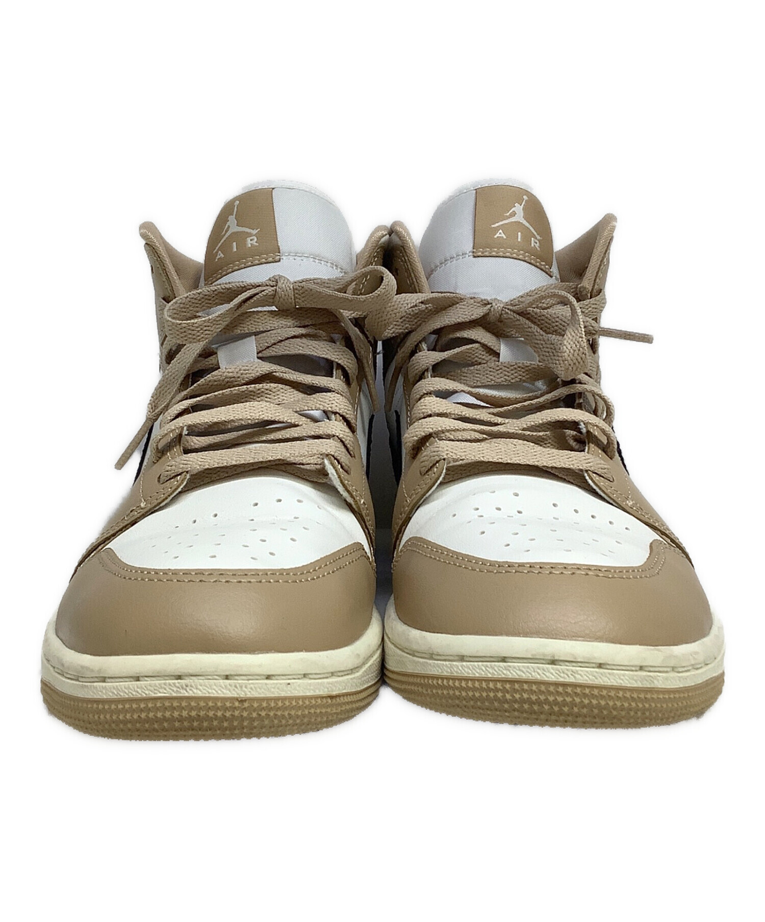 中古・古着通販】NIKE (ナイキ) Air Jordan 1 Mid ベージュ×ホワイト 