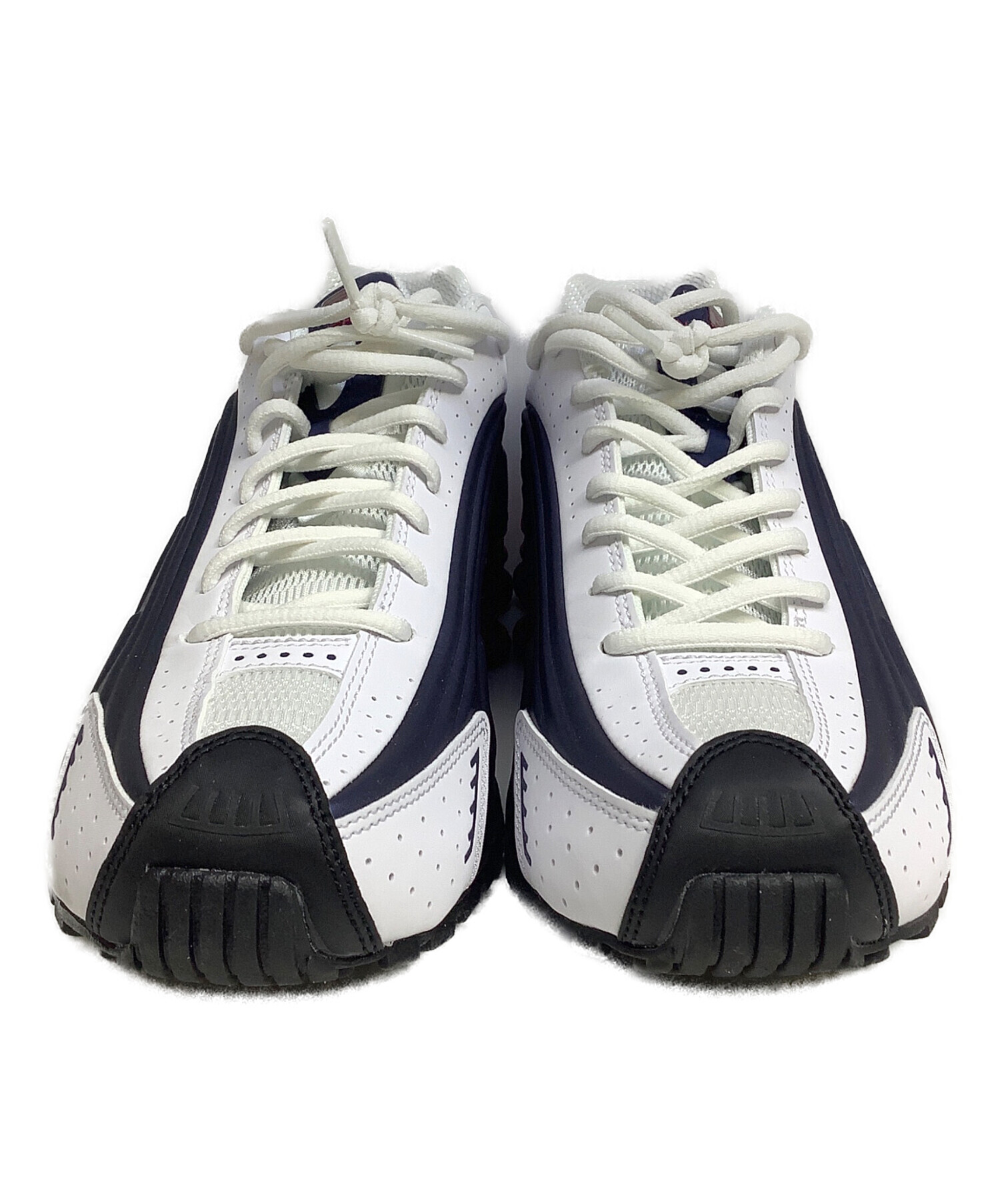 中古・古着通販】NIKE (ナイキ) SHOX R4 ネイビー×ホワイト サイズ 