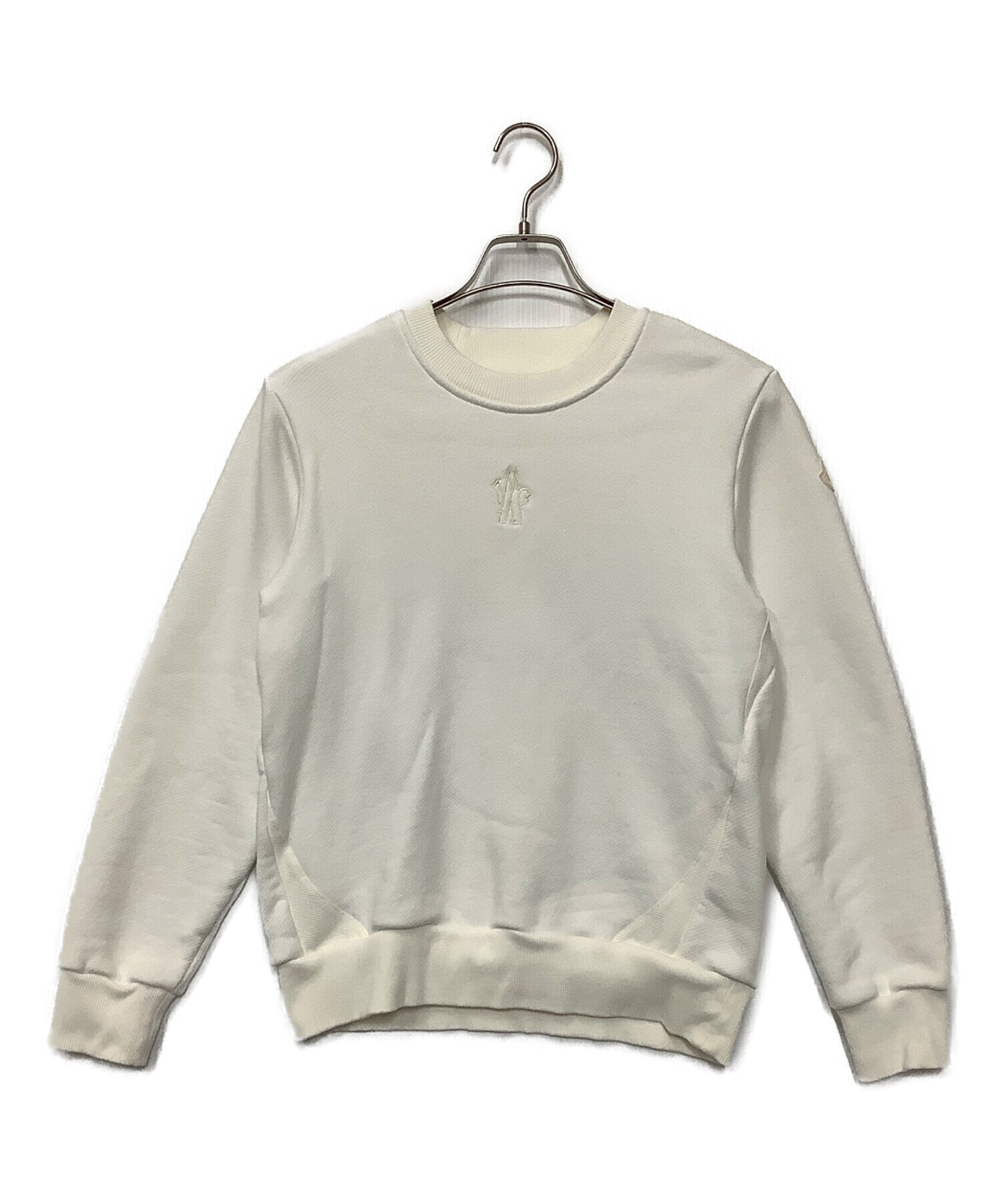 中古・古着通販】MONCLER (モンクレール) ロゴスウェット ホワイト