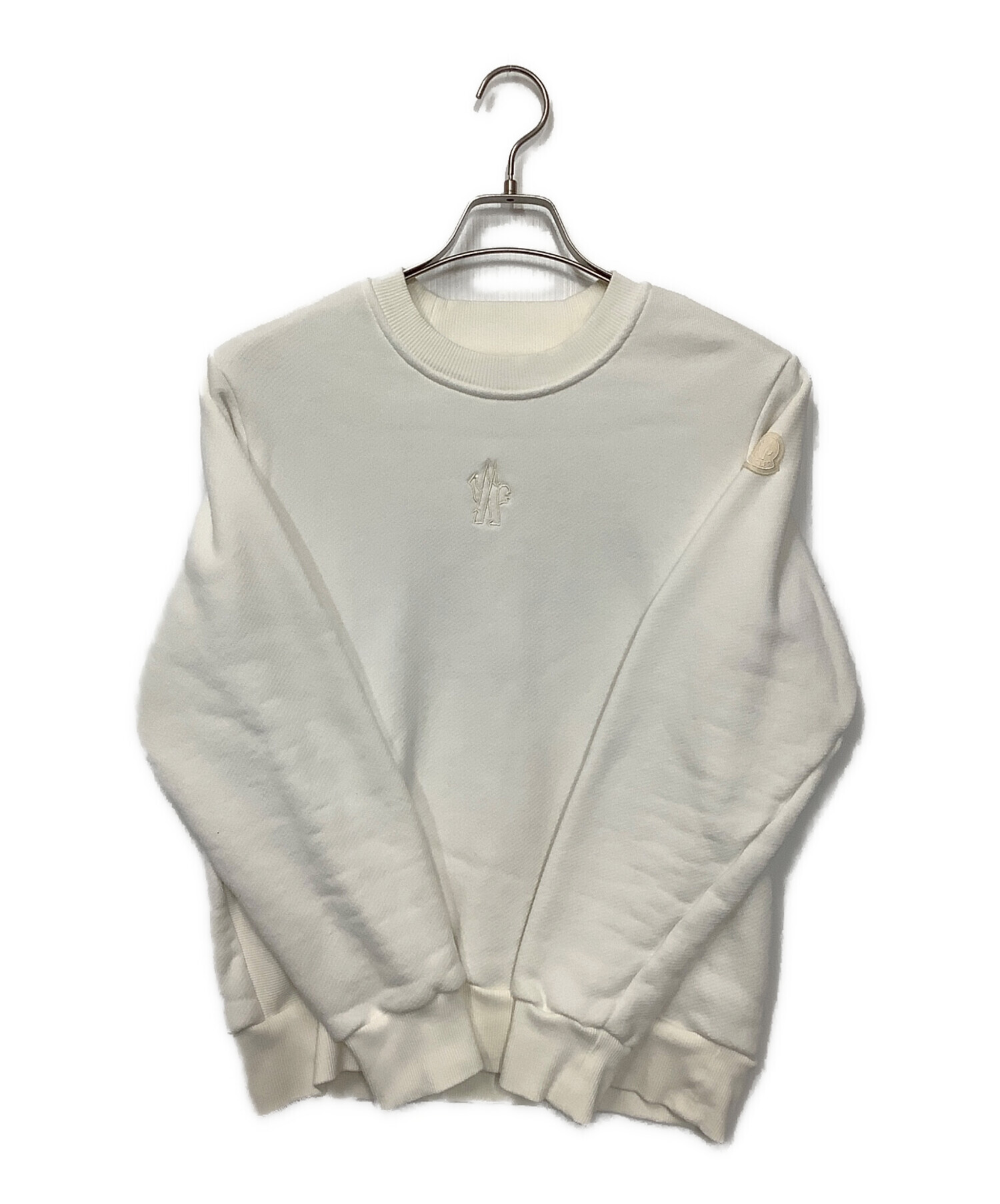 中古・古着通販】MONCLER (モンクレール) ロゴスウェット ホワイト