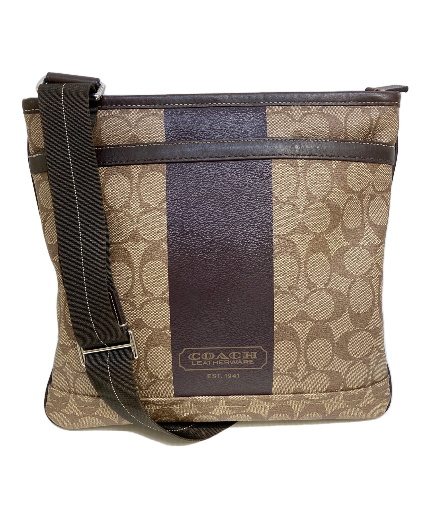中古・古着通販】COACH (コーチ) ショルダーバッグ ベージュ×ブラウン