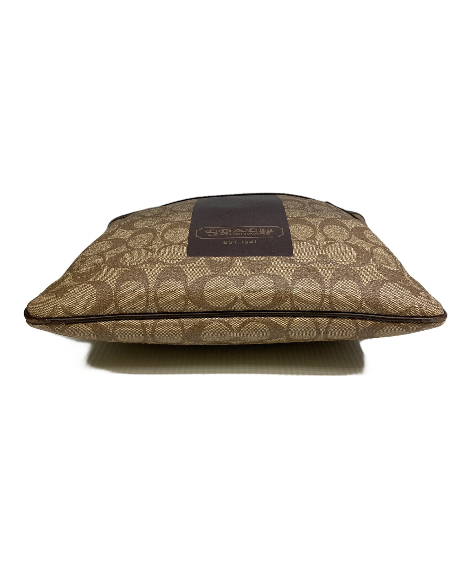COACH ショルダーバッグ ブラウン/ベージュ 中古・古着通販】COACH (コーチ) ショルダーバッグ ベージュ×ブラウン