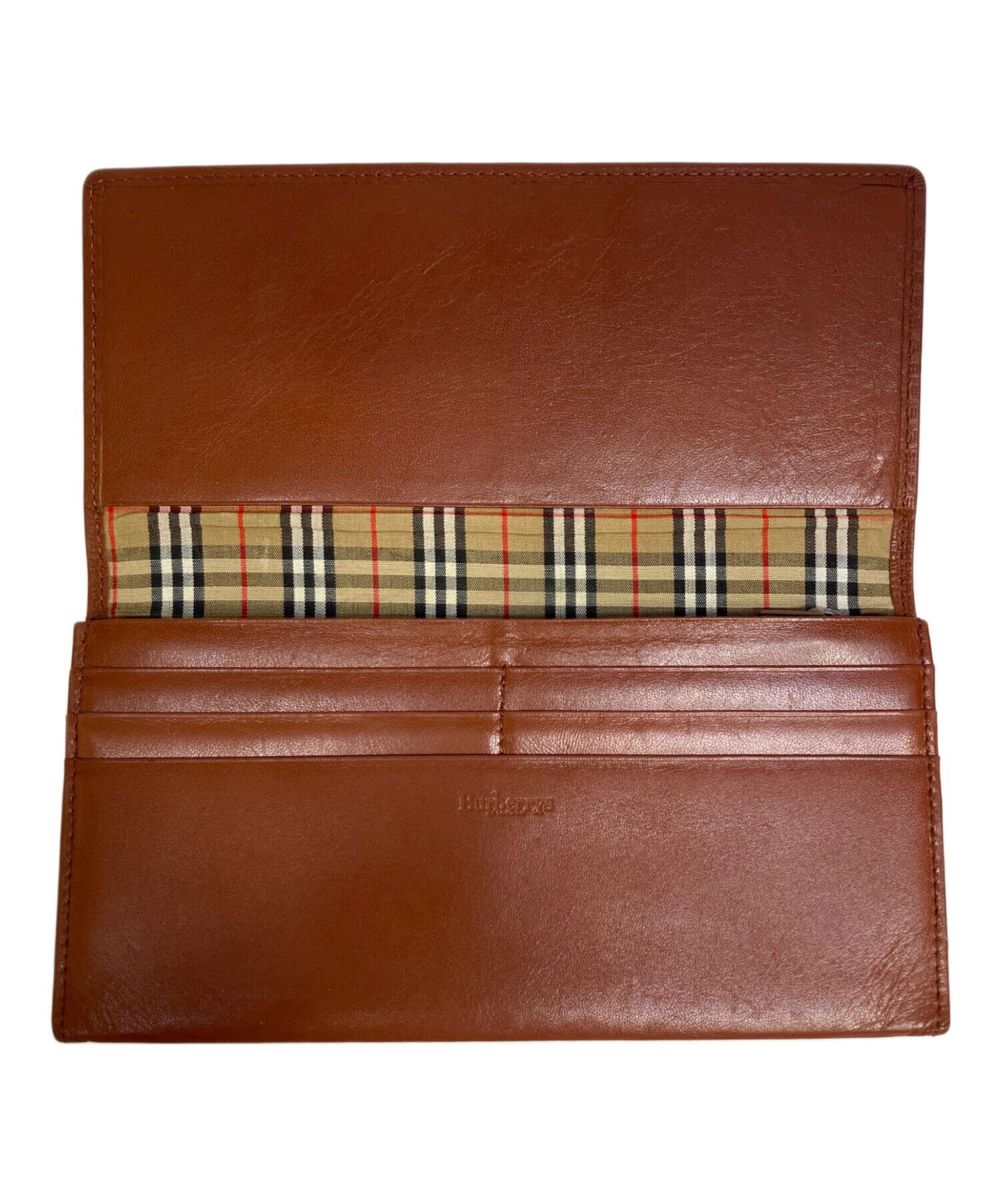 中古・古着通販】BURBERRY (バーバリー) 長財布 ブラウン｜ブランド
