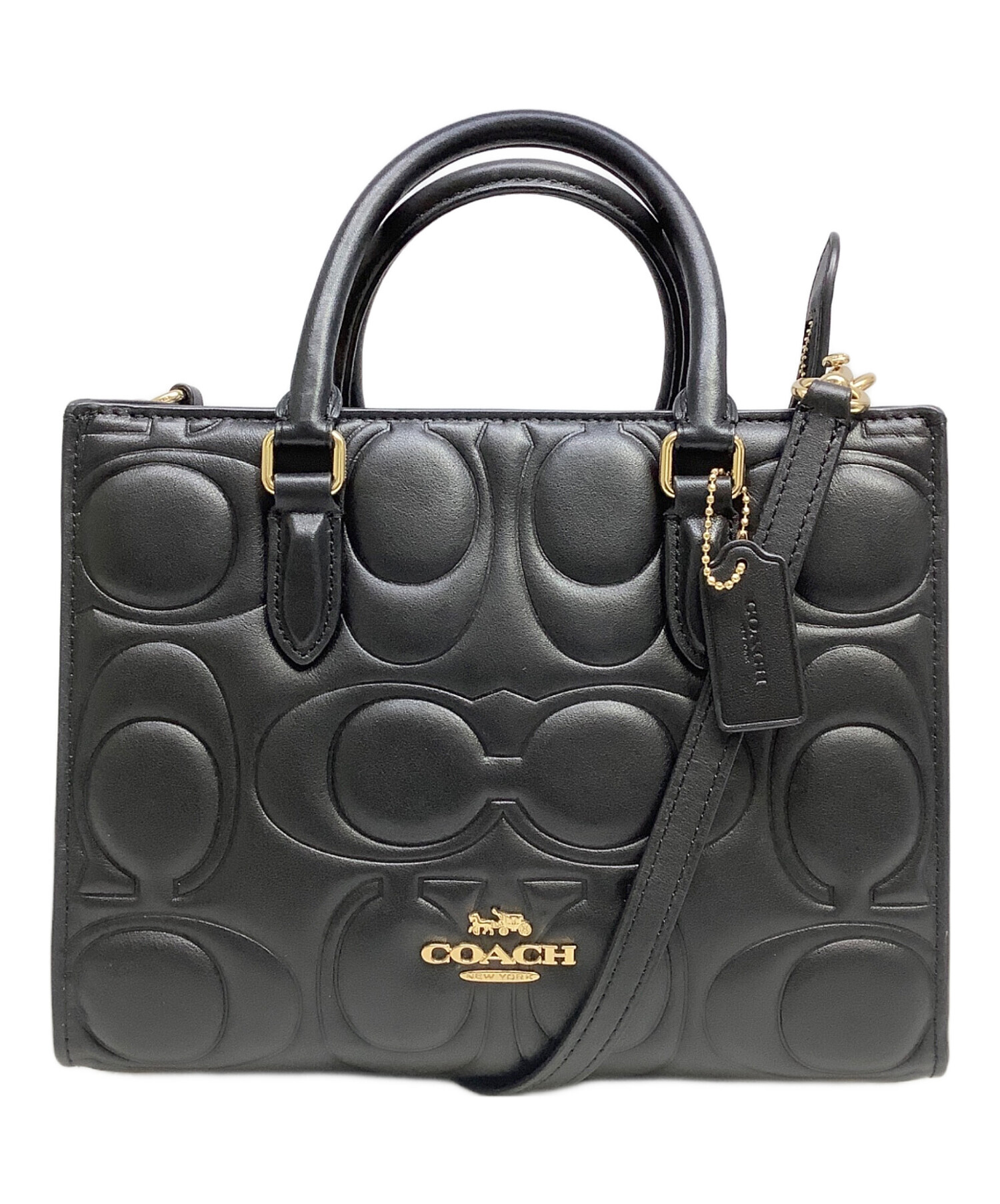 中古・古着通販】COACH (コーチ) 2WAYショルダーバッグ ブラック 