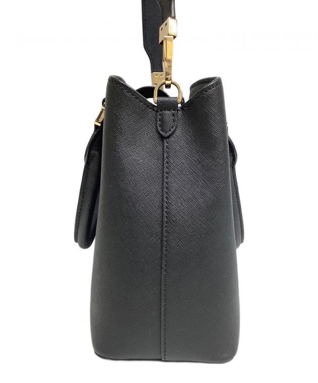 TORY BURCH 黒レザーバッグ ベルト付き　2WAYバッグ　未使用品 中古・古着通販】TORY BURCH (トリーバーチ) 2WAYショルダーバッグ