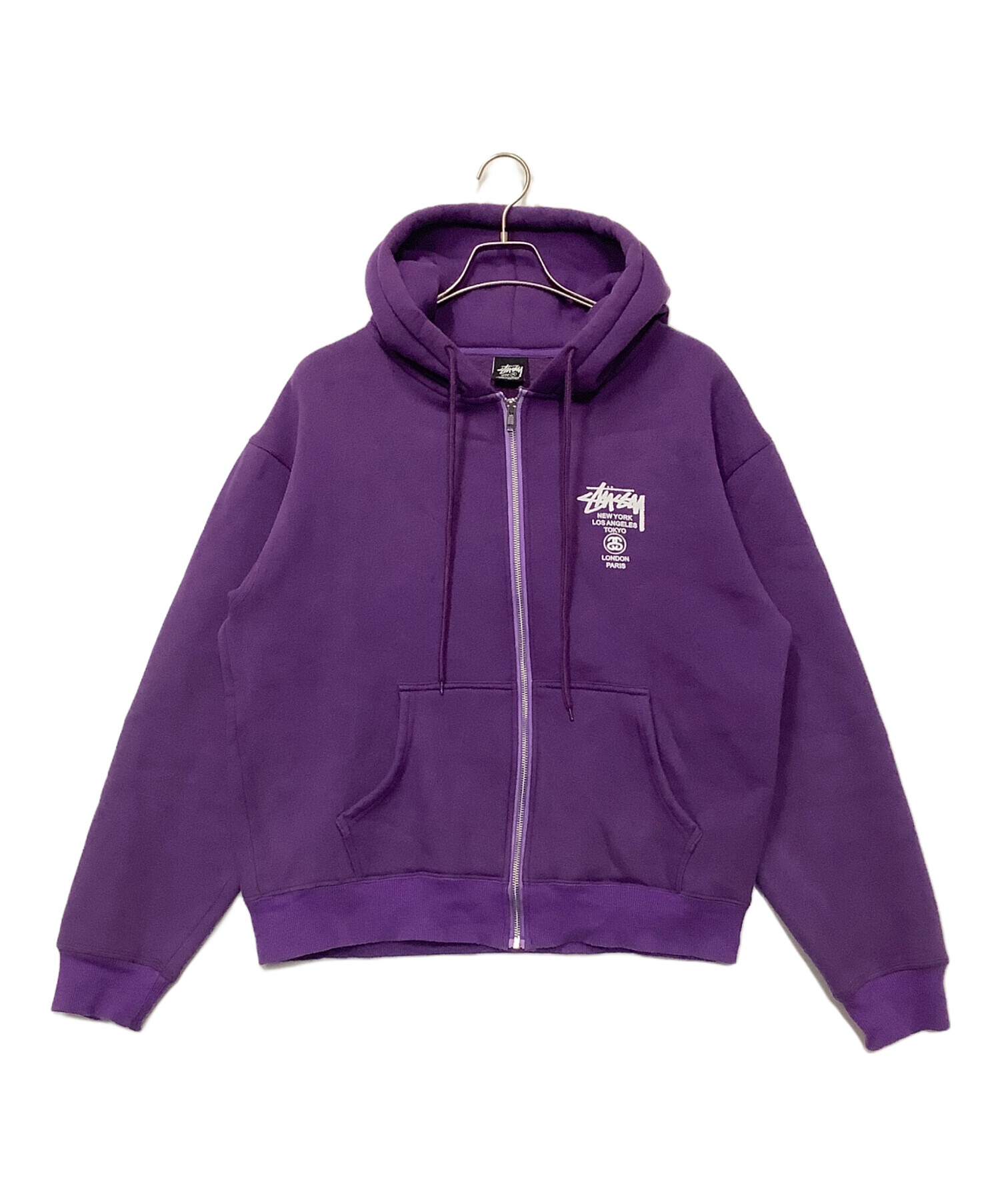 中古・古着通販】stussy (ステューシー) ジップパーカー パープル