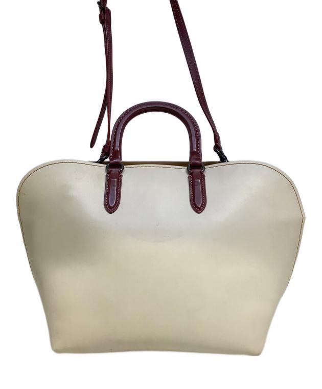 COACH‼️未使用状態グレーアイボリー2WAYバッグA4ファイルOK‼️ 中古・古着通販】COACH (コーチ) 2WAYバッグ アイボリー×レッド