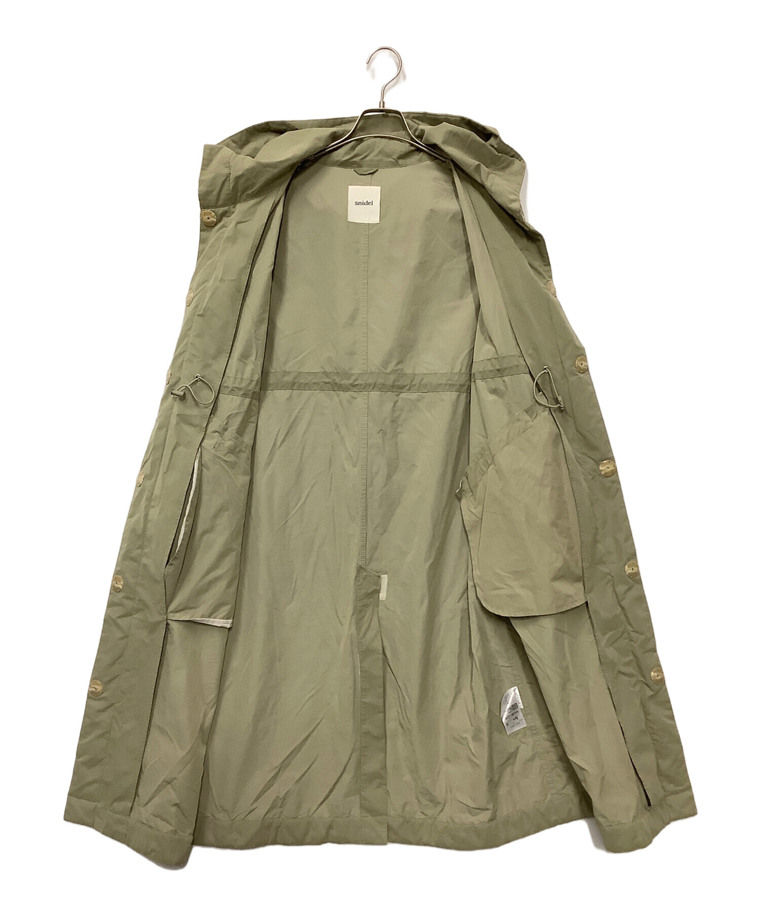 【美品】 SNIDEL スナイデル バリエーションモッズコート 中古・古着通販】Snidel (スナイデル) ロングモッズコート カーキ