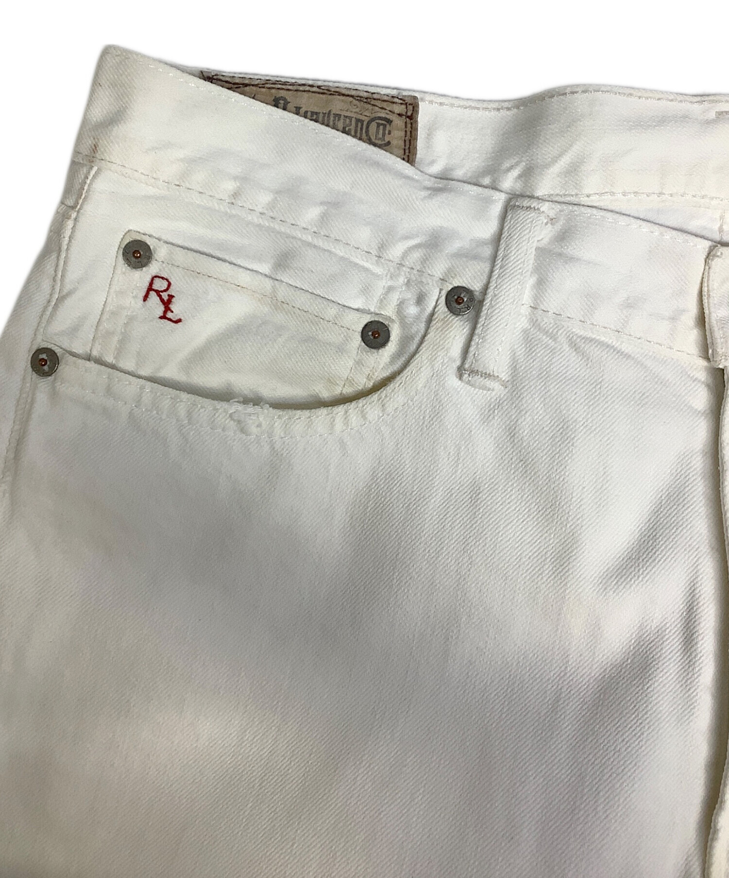 RRL ホワイト パンツ W33 L32 中古・古着通販】POLO RALPH LAUREN (ポロ・ラルフローレン) デニム