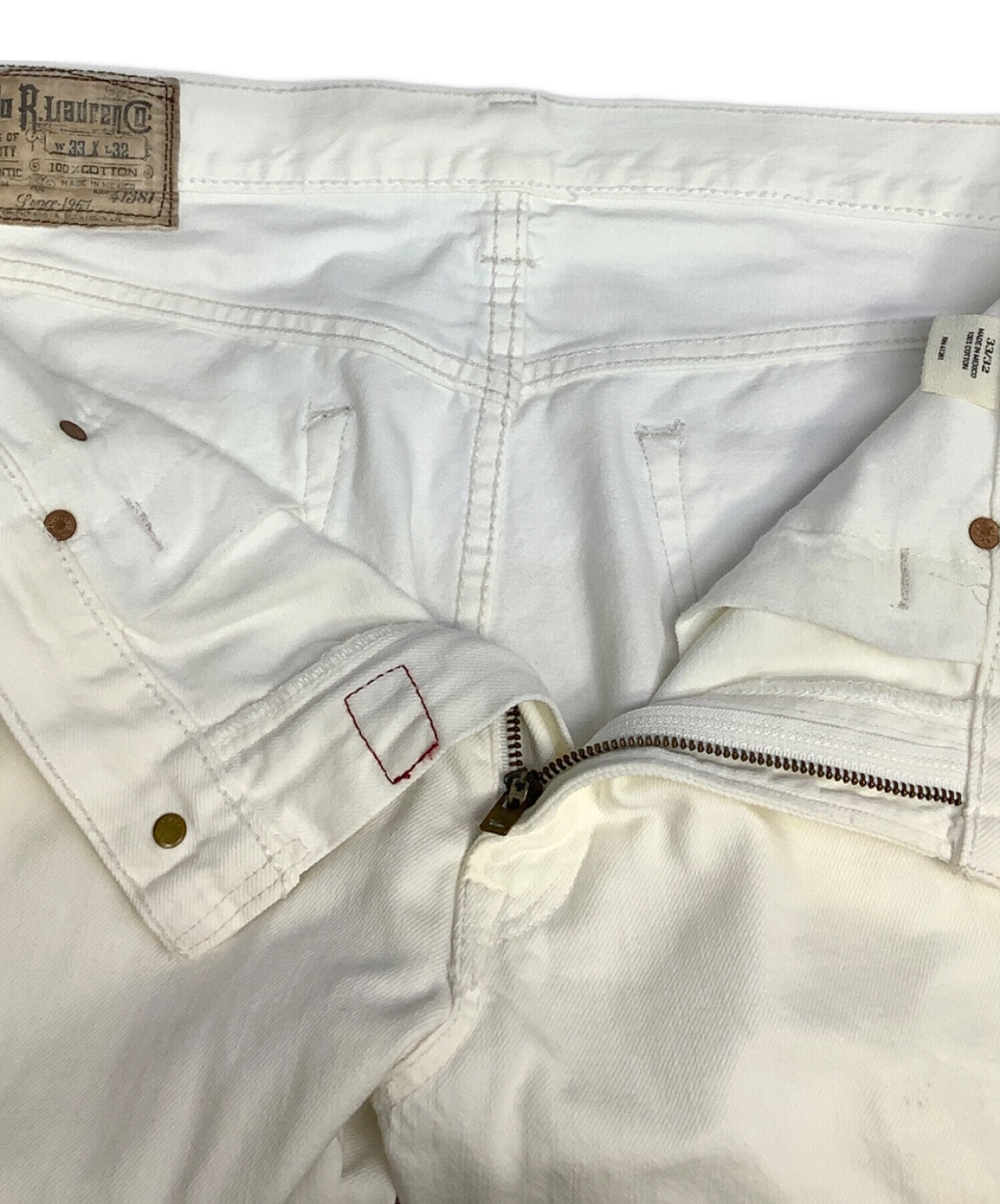 RRL ホワイト パンツ W33 L32 中古・古着通販】POLO RALPH LAUREN (ポロ・ラルフローレン) デニム