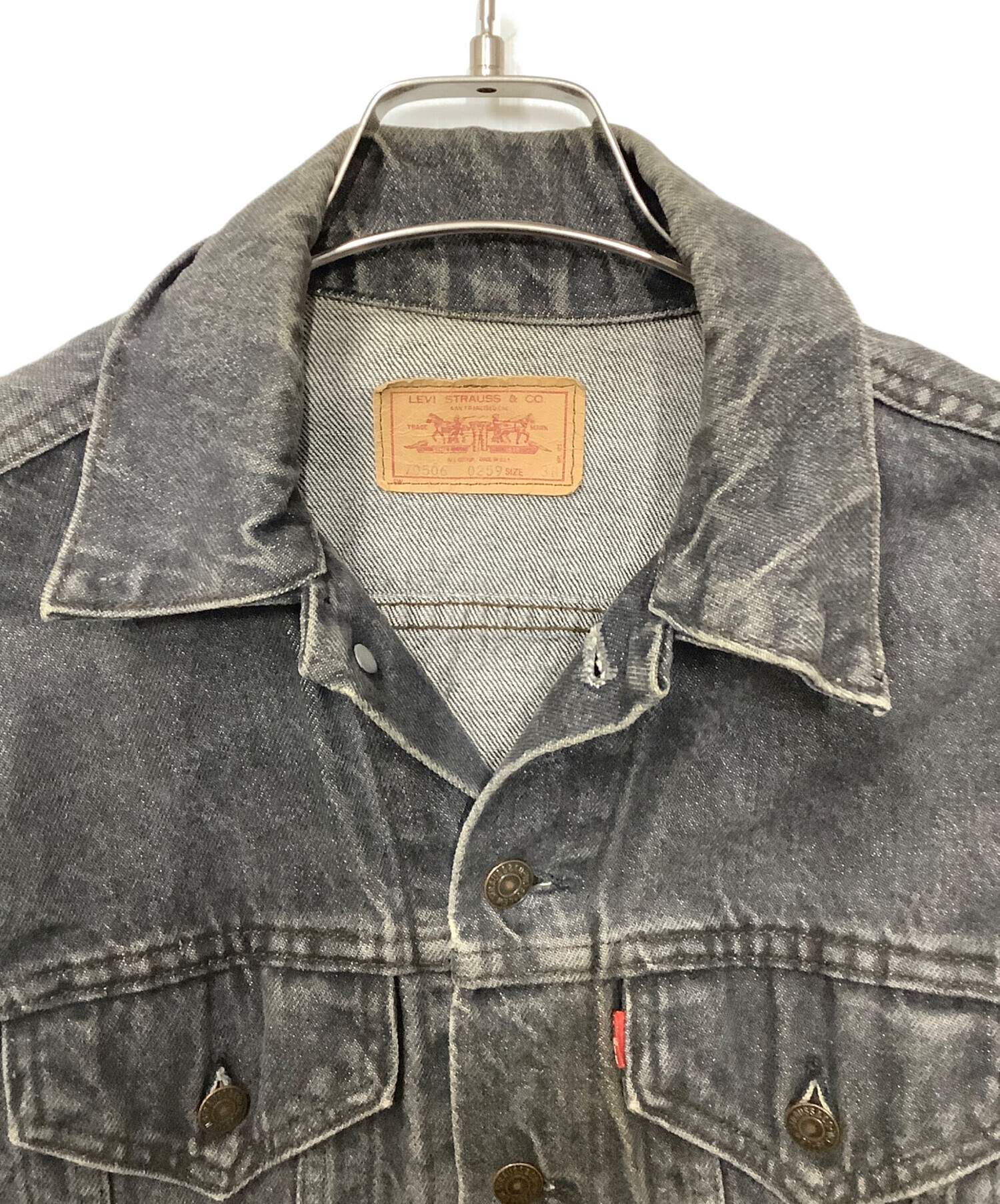 中古・古着通販】LEVI'S (リーバイス) デニムジャケット グレー サイズ