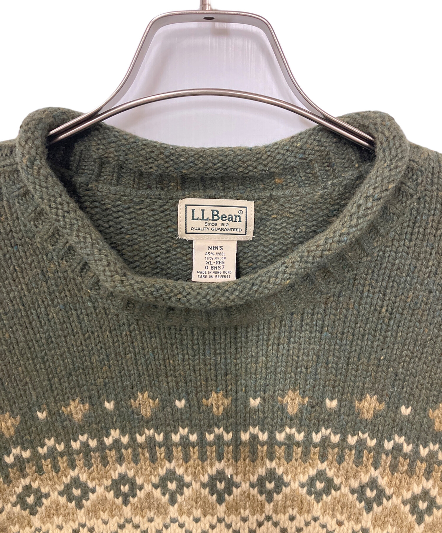 中古・古着通販】L.L.Bean (エルエルビーン) 90s厚手ニット グリーン