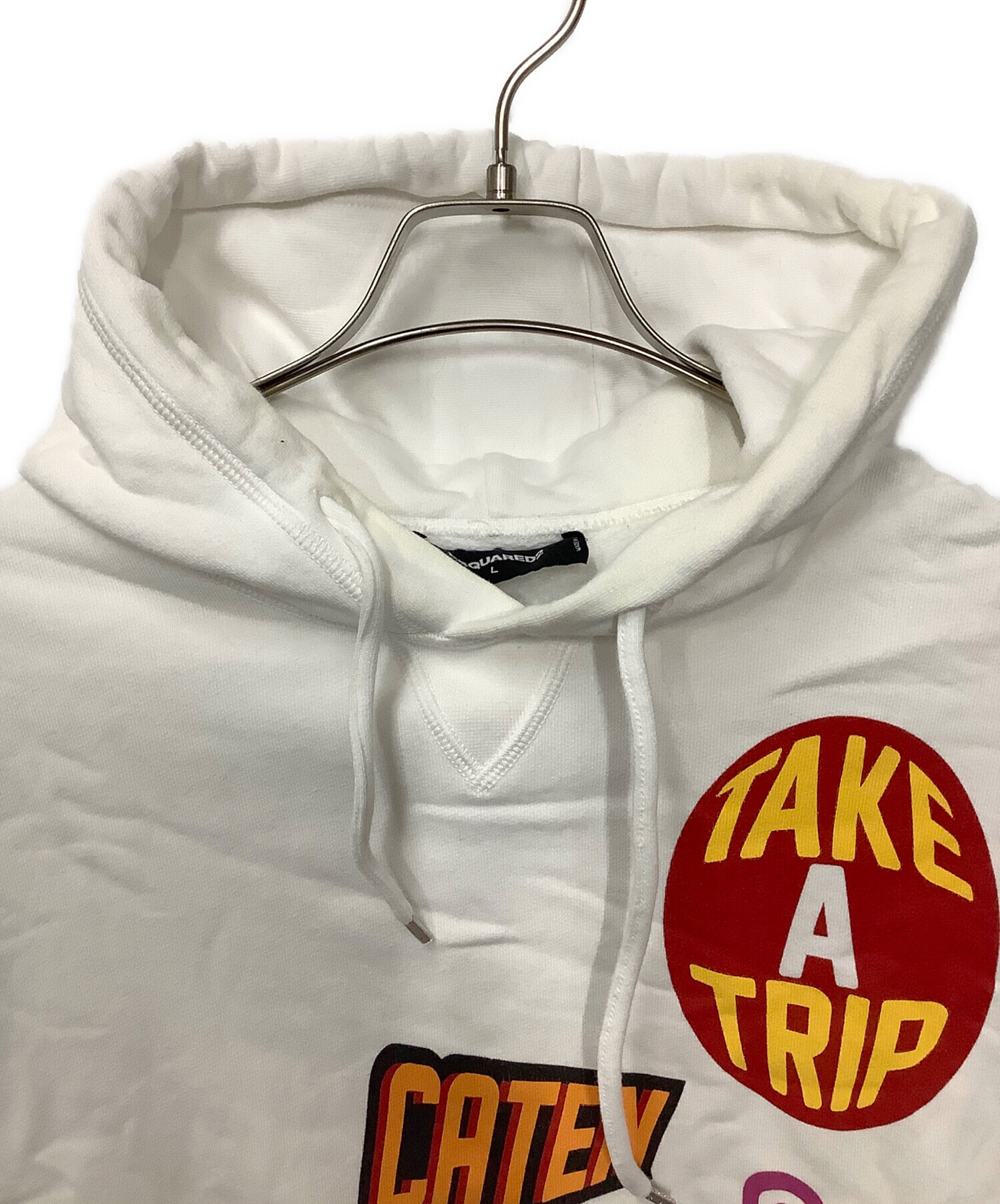 中古・古着通販】DSQUARED2 (ディースクエアード) パーカー ホワイト