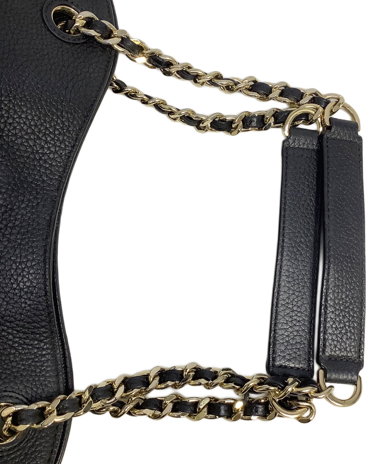 TORY BURCH/チェーン トートバッグ/ブラック 中古・古着通販】TORY BURCH (トリーバーチ) チェーントートバッグ