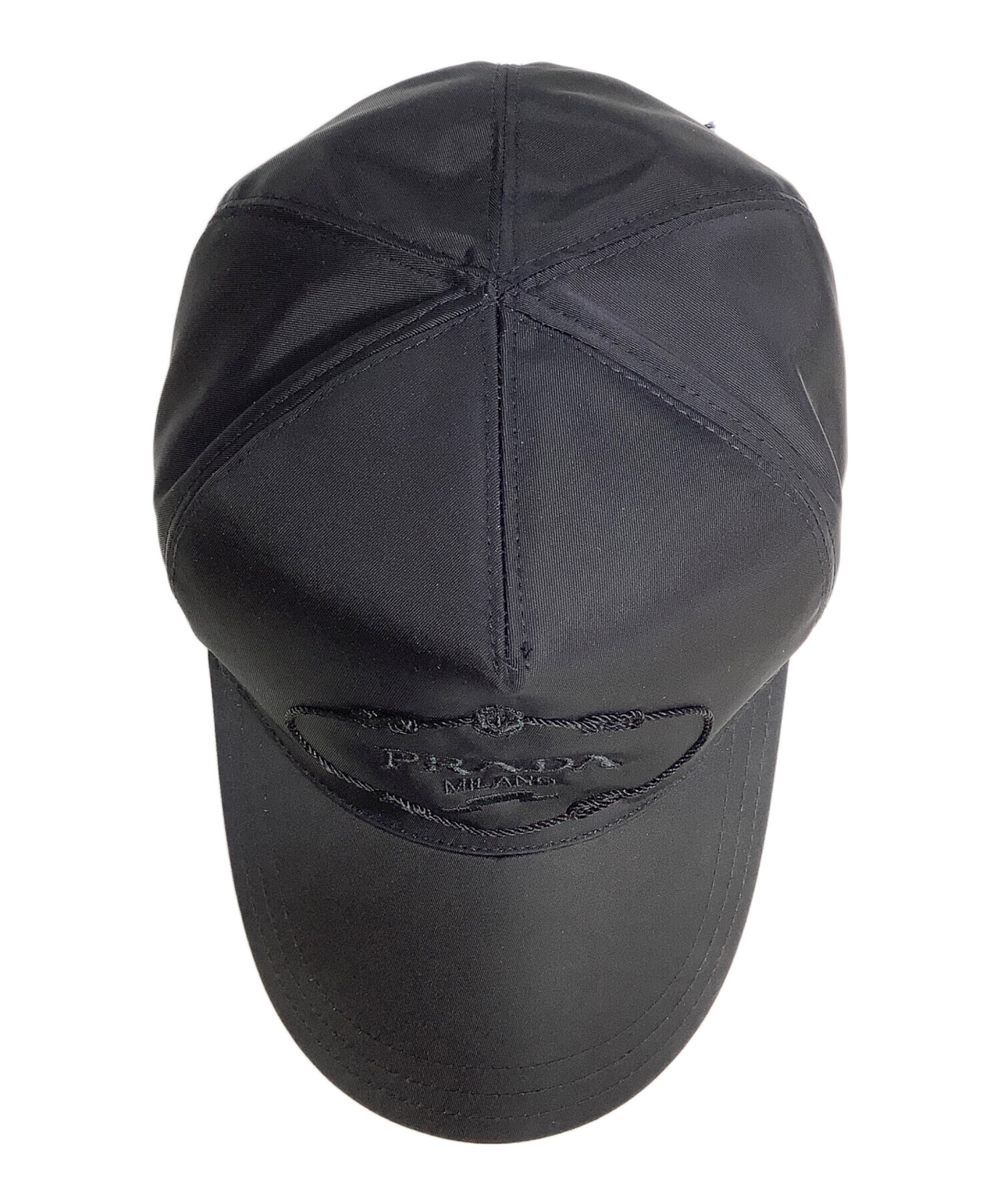 PRADA キャップ ブラックMサイズ 中古・古着通販】PRADA (プラダ) キャップ ブラック サイズ:M