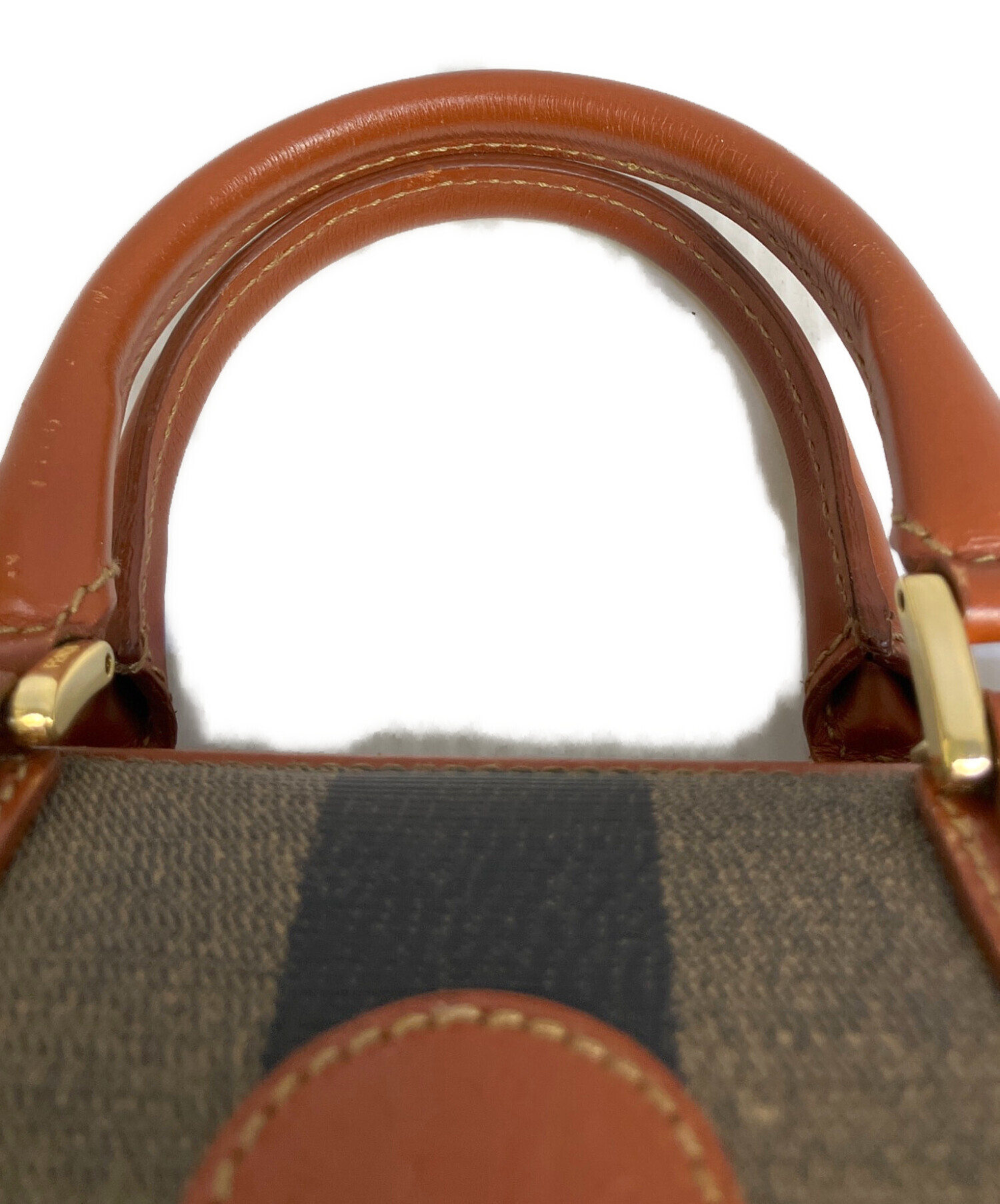 FENDI フェンディ ミニボストンバッグ クロコ型押し ブラウン 中古・古着通販】FENDI (フェンディ) ミニボストンバッグ ブラウン