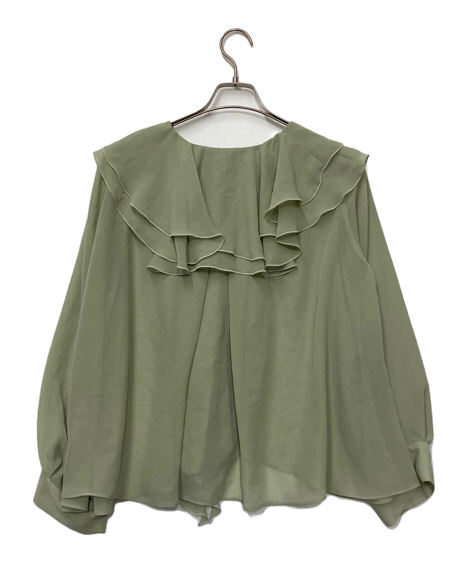 中古・古着通販】FRAY ID (フレイ アイディー) シフォンラッフルカフス