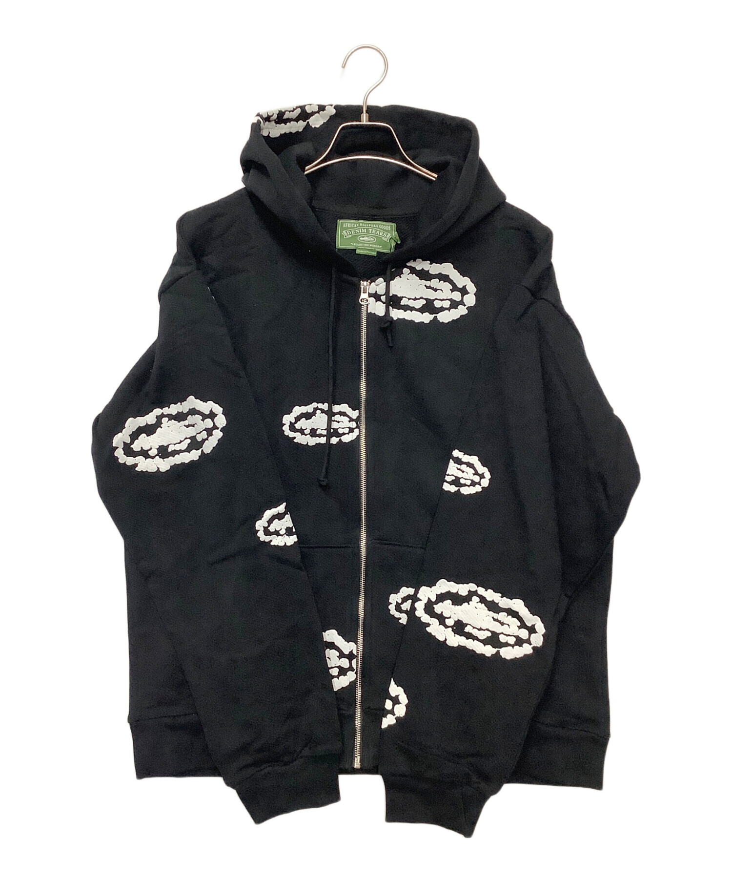 DENIM TEARS デニムティアーズ　パーカー　ブラック　Sサイズ 中古・古着通販】Denim Tears (デニムティアーズ) ジップパーカー
