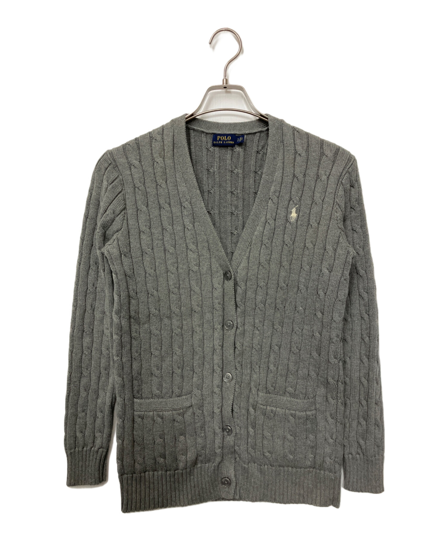 たあ、　POLO RALPH LAUREN カーディガン グレー 中古・古着通販】POLO RALPH LAUREN (ポロ・ラルフローレン) 厚手