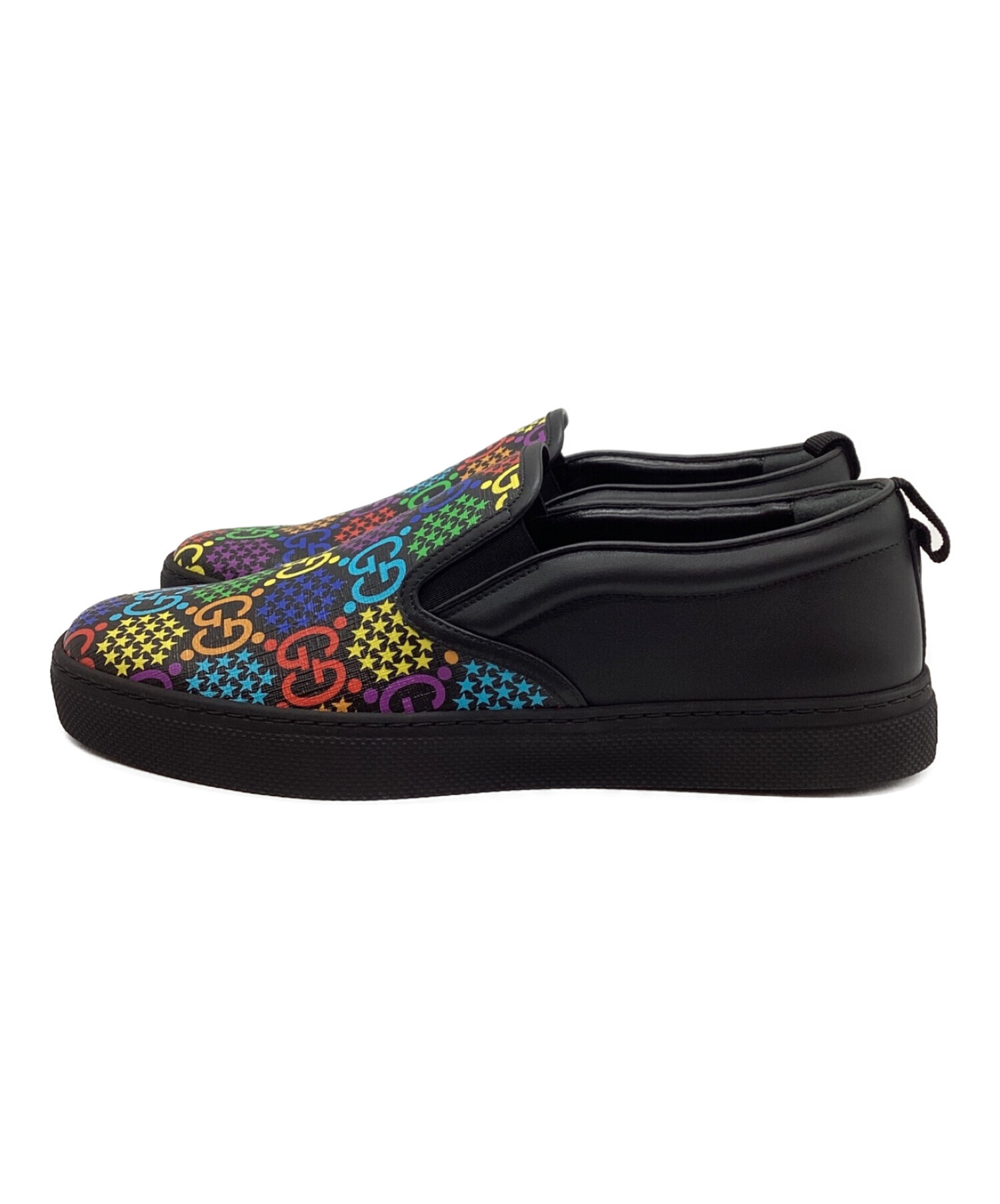 中古・古着通販】GUCCI (グッチ) スリッポン パープル×ブルー サイズ:9 