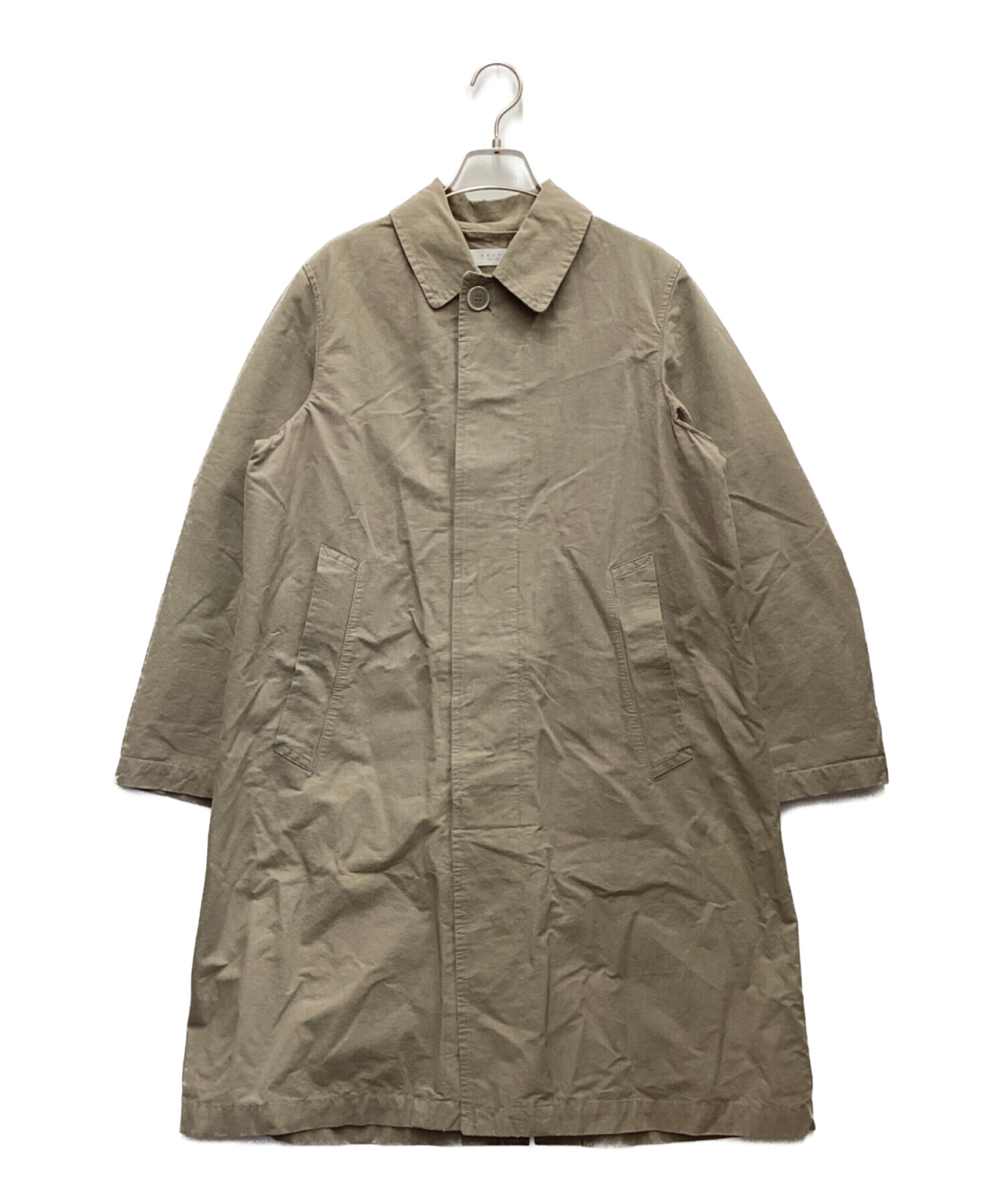 中古・古着通販】SETTO (セット) 和紙ステンカラーコート カーキ