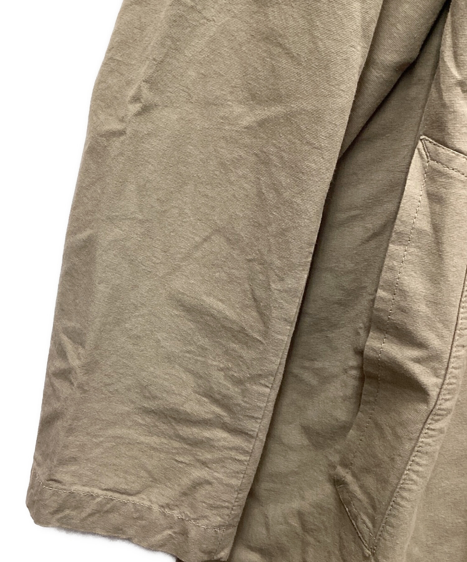 中古・古着通販】SETTO (セット) 和紙ステンカラーコート カーキ