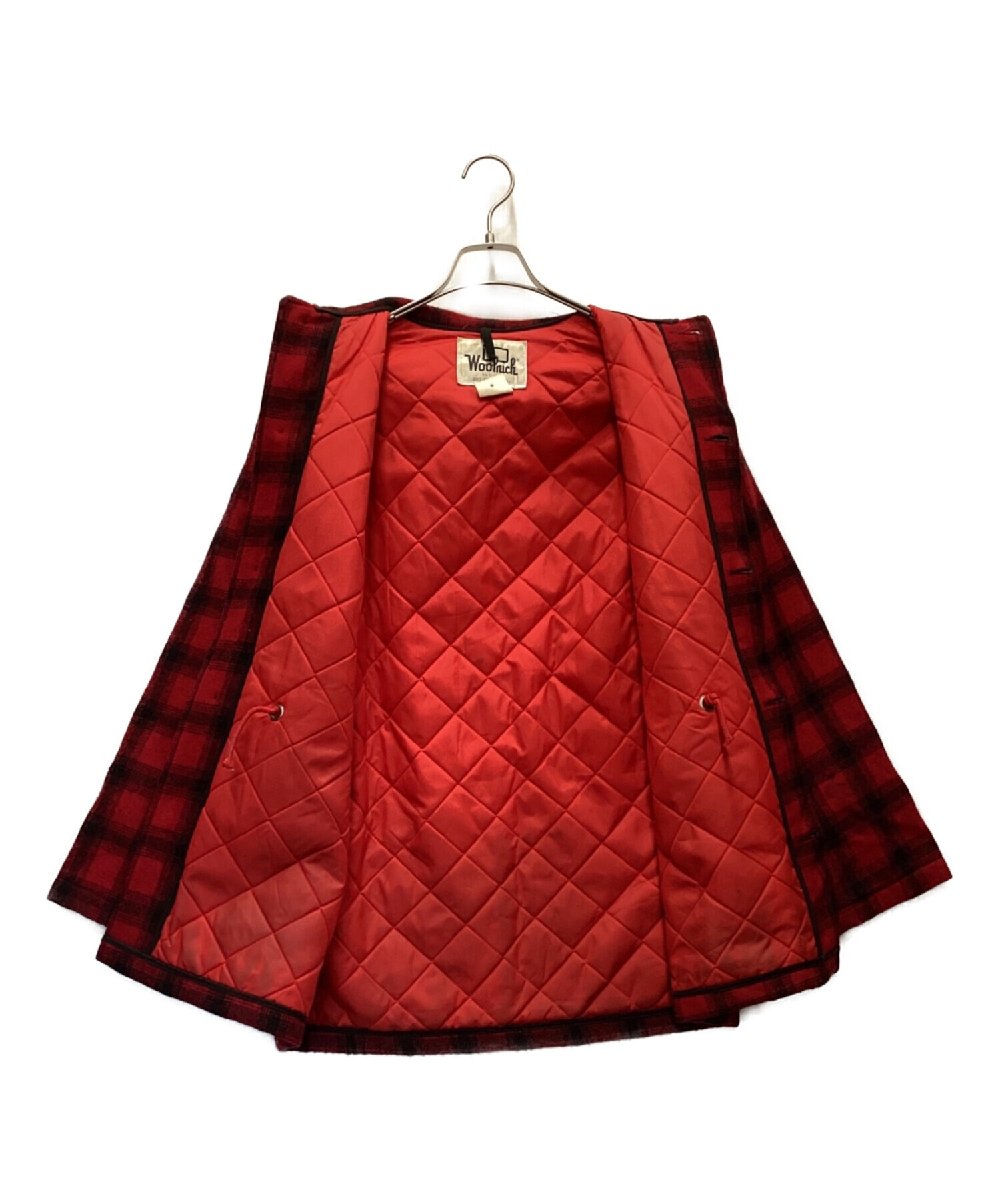 us購入　ウールリッチ　マッキーノ　アメリカ製　L WOOLRICH レッド 1960's〜70's [Woolrich] マッキーノジャケット シャドウチェック