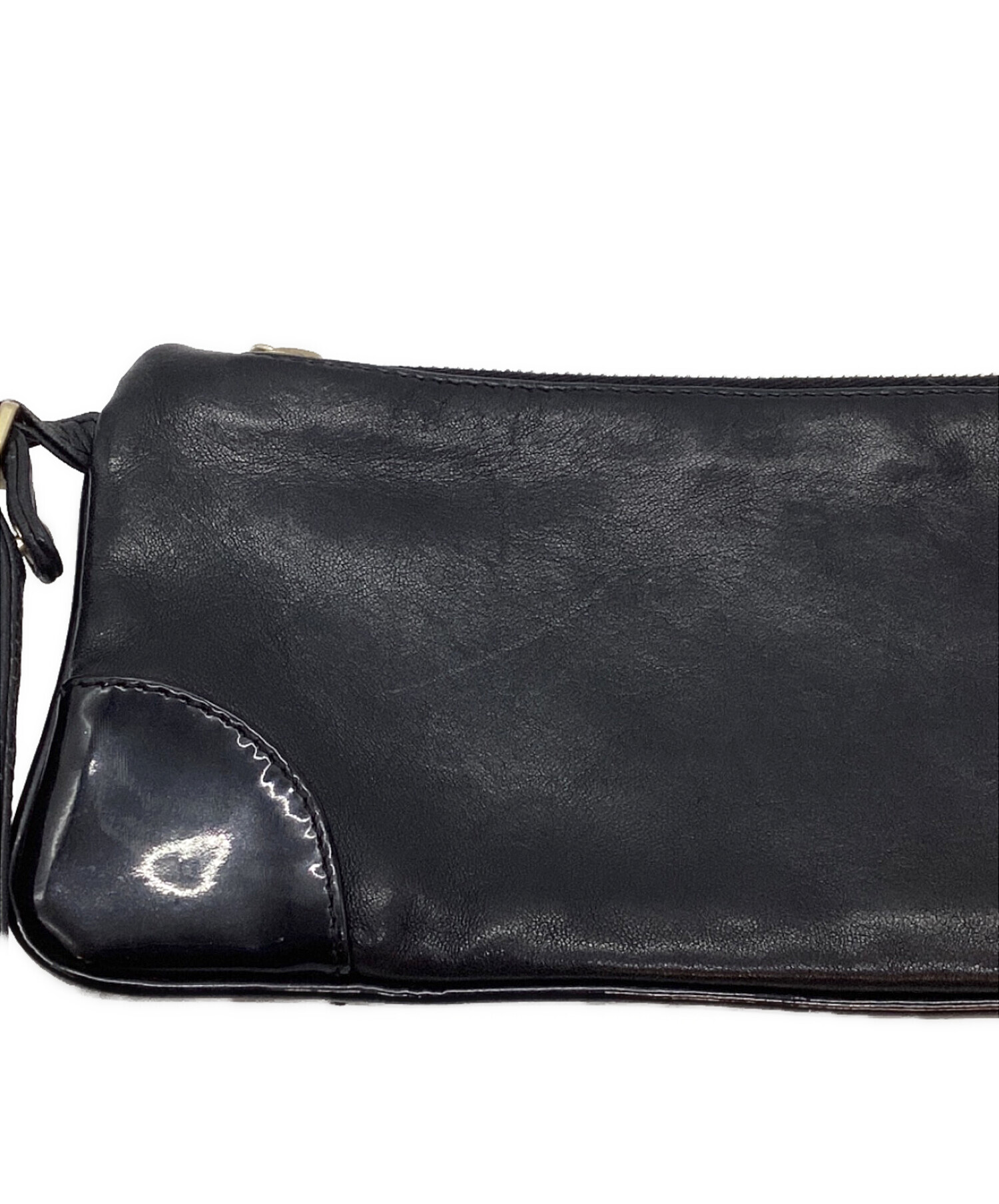 中古・古着通販】CHANEL (シャネル) ラムスキンポーチ ブラック