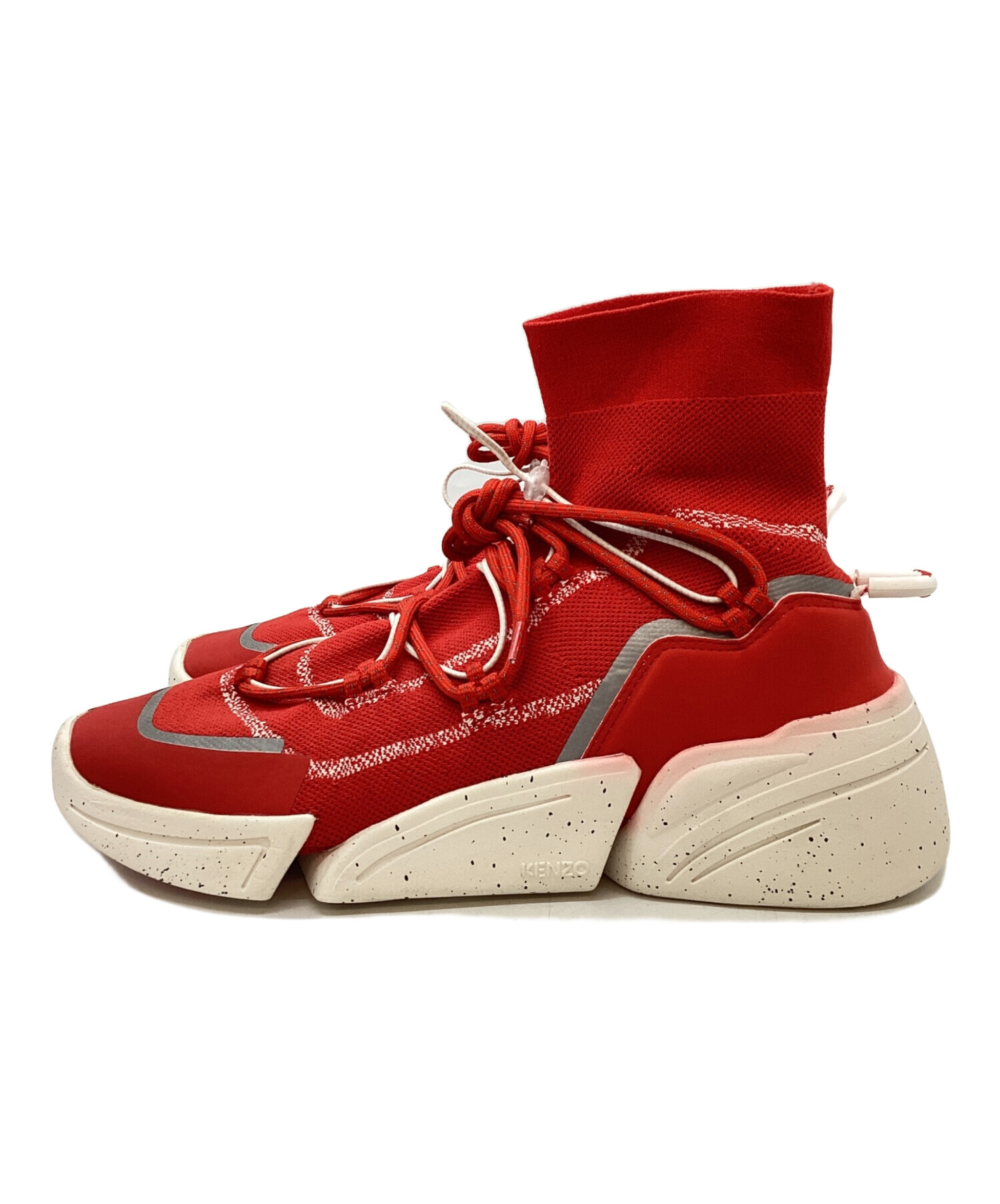 KENZO (ケンゾー) ソックスリッポンスニーカー 中古・古着通販】KENZO (ケンゾー) スリッポンスニーカー レッド
