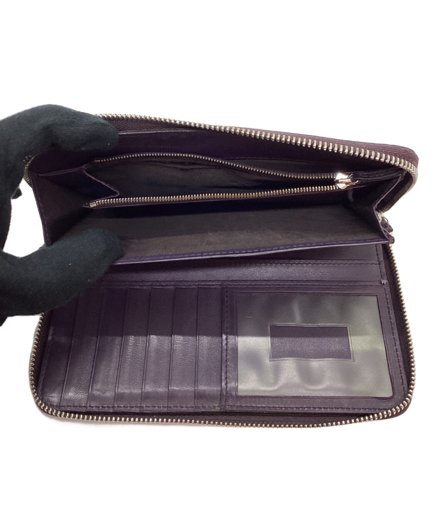 中古・古着通販】GUCCI (グッチ) ラウンドファスナー長財布 ダーク 
