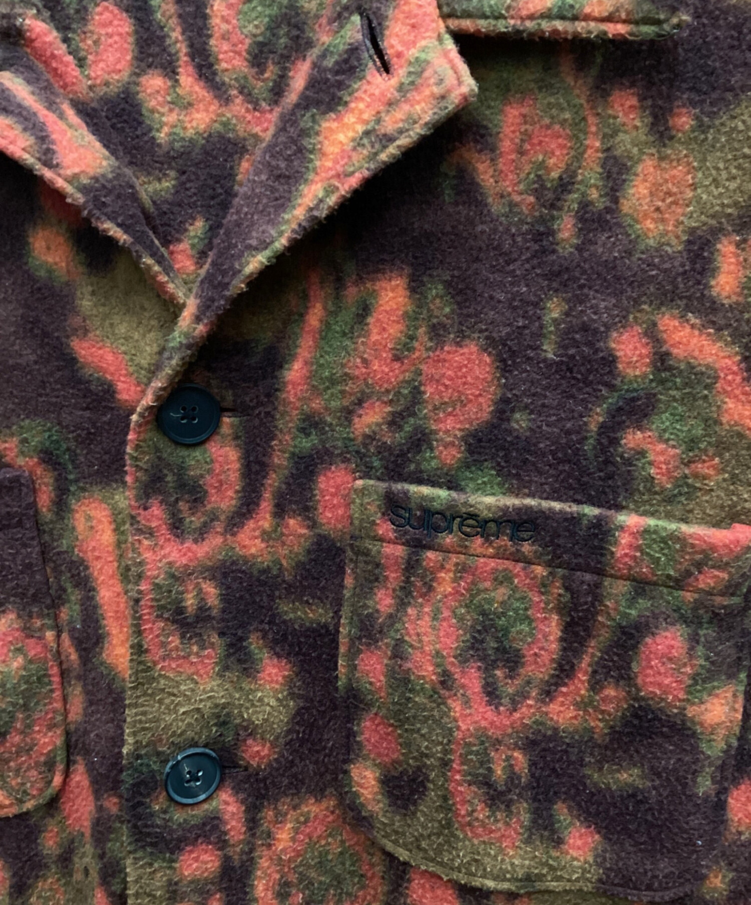 中古・古着通販】SUPREME (シュプリーム) Paisley Fleece Shirt レッド