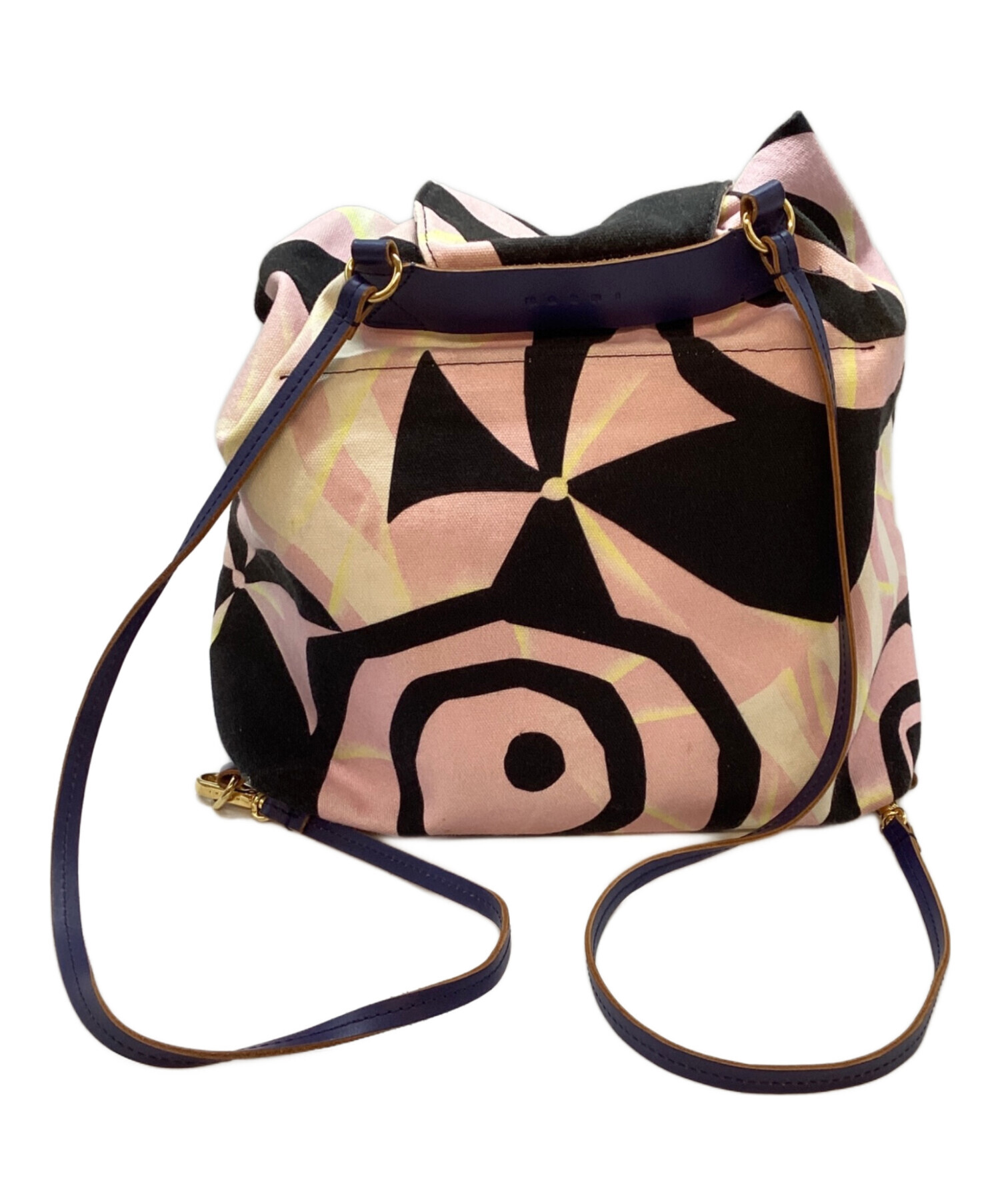 中古・古着通販】MARNI (マルニ) キャンバスバッグ ピンク×ブラック 