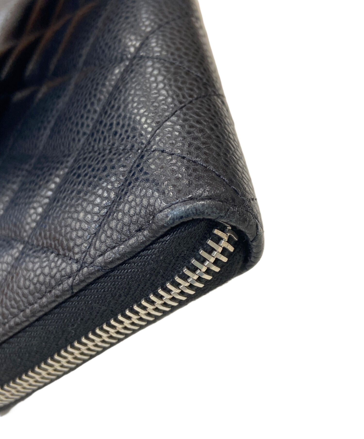 中古・古着通販】CHANEL (シャネル) ラウンドファスナー財布 ブラック