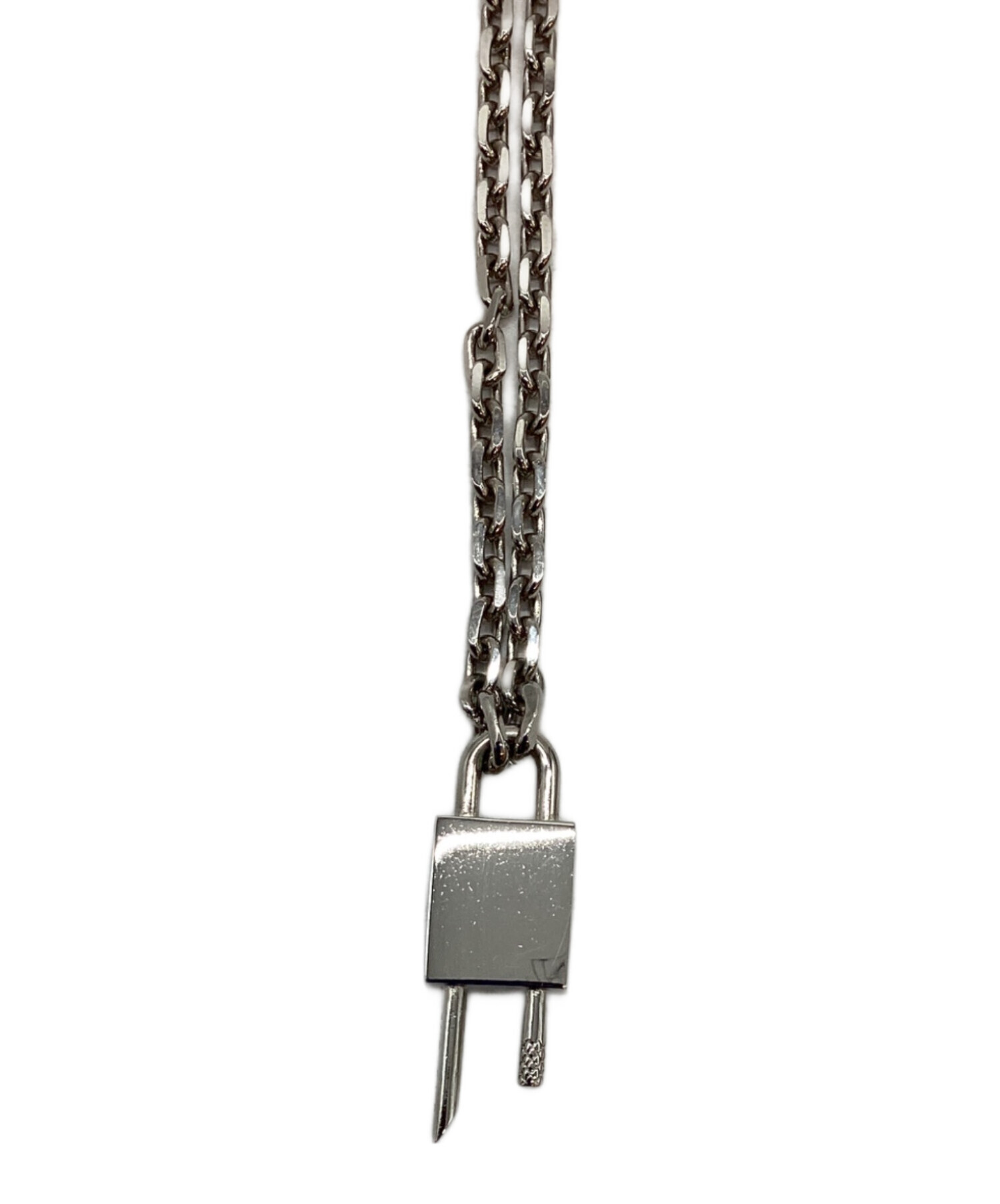 中古・古着通販】GIVENCHY (ジバンシィ) LOCK MINI NECKLACE シルバー 