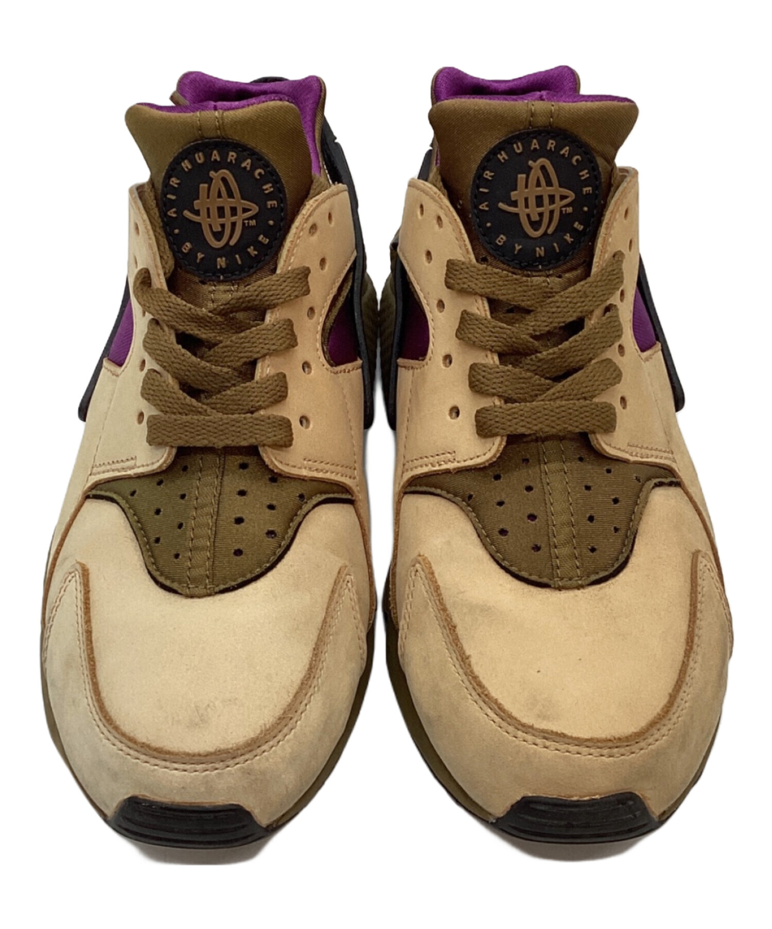 中古・古着通販】NIKE (ナイキ) AIR HUARACHE LE ベージュ×パープル 