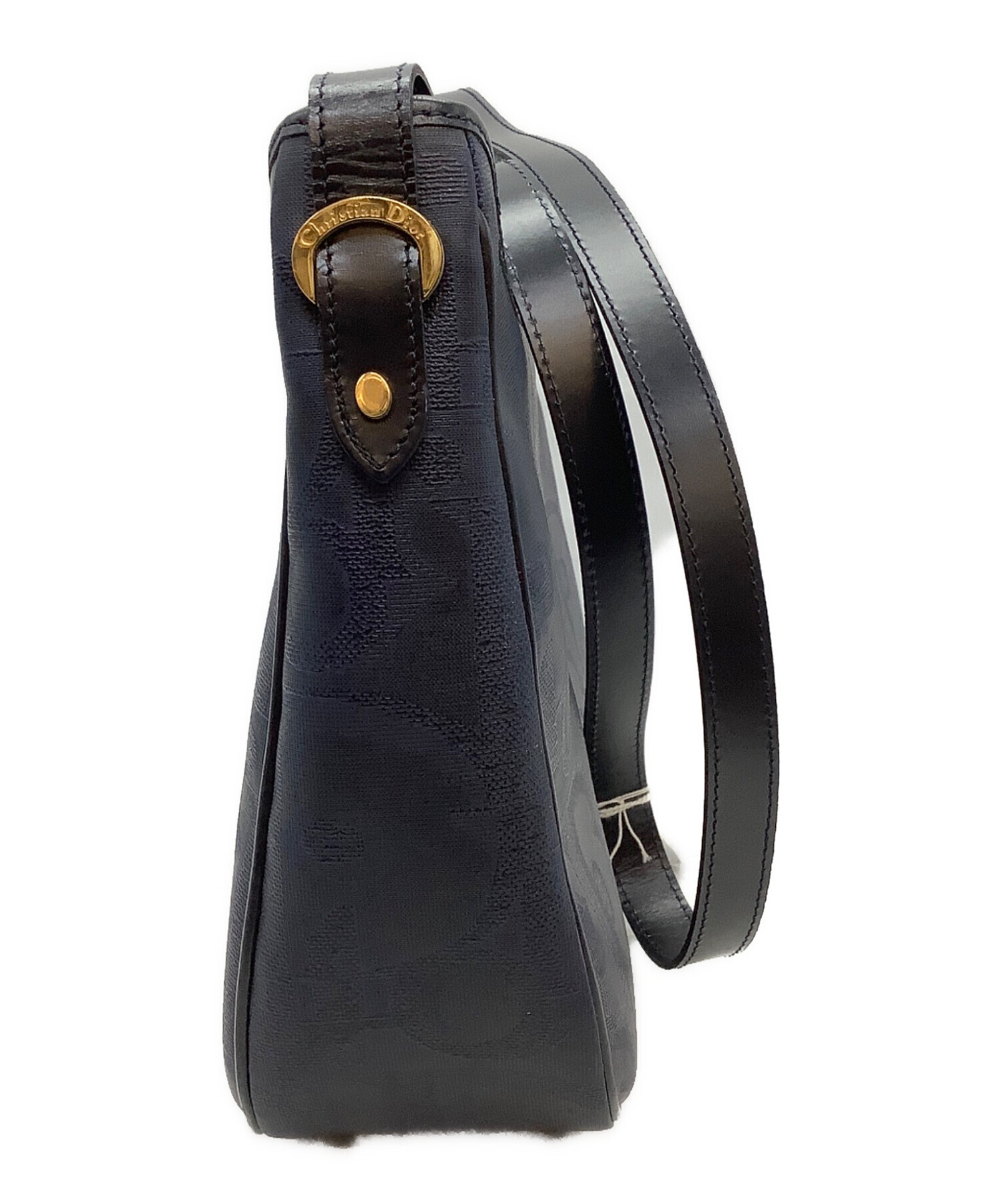 Dior スマホショルダーバッグ ネイビー Christian Dior Patent Cannage Lady Dior Phone Holder Dior Blue