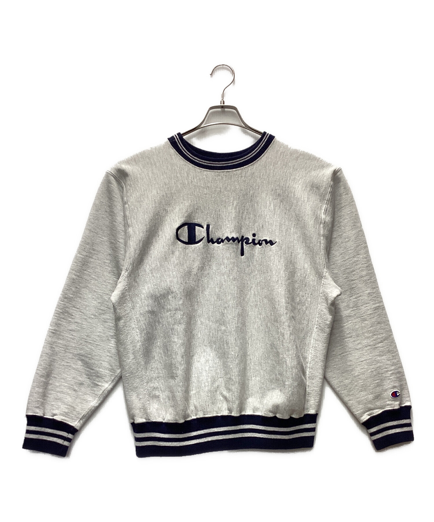 CHAMPION チャンピオン スウェット L グレー 遣り 【古着】【中古】 