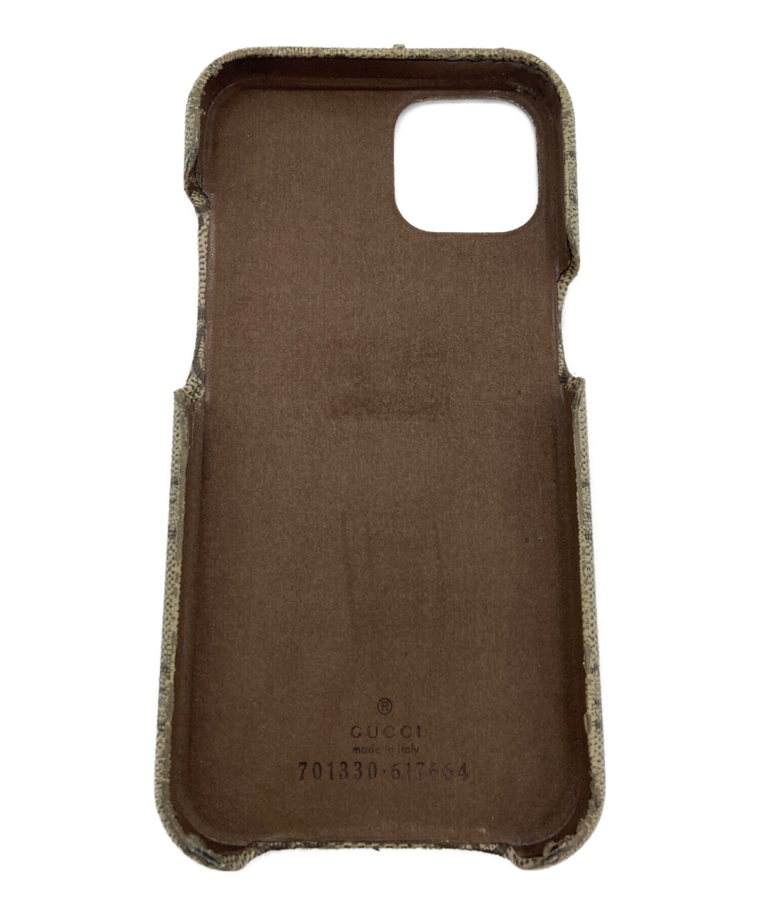 GGスプリーム iPhone 13 ケース　701330-617664 中古・古着通販】GUCCI (グッチ) iPhone13用ケース グレージュ